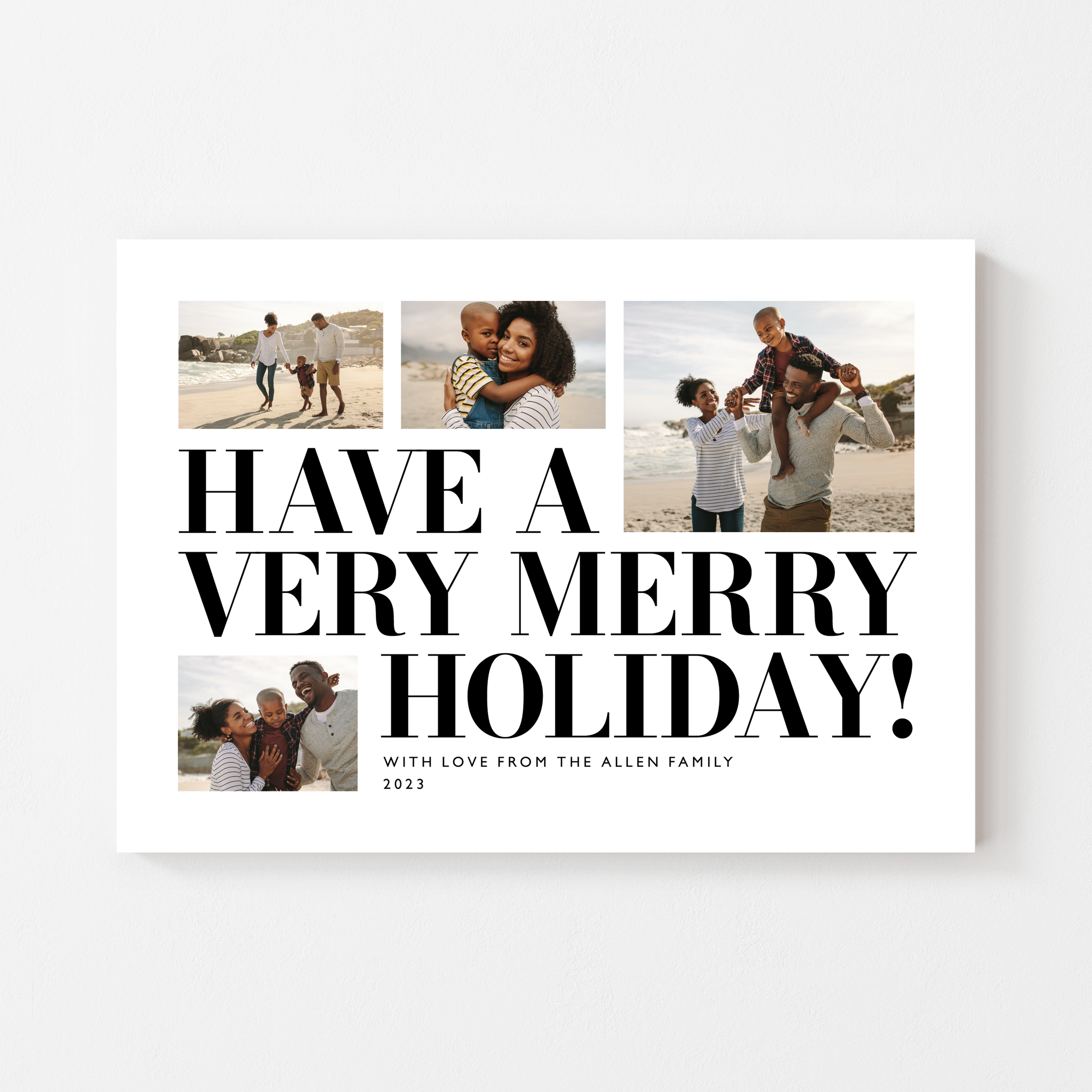 Very Merry Type Holiday Photo Card