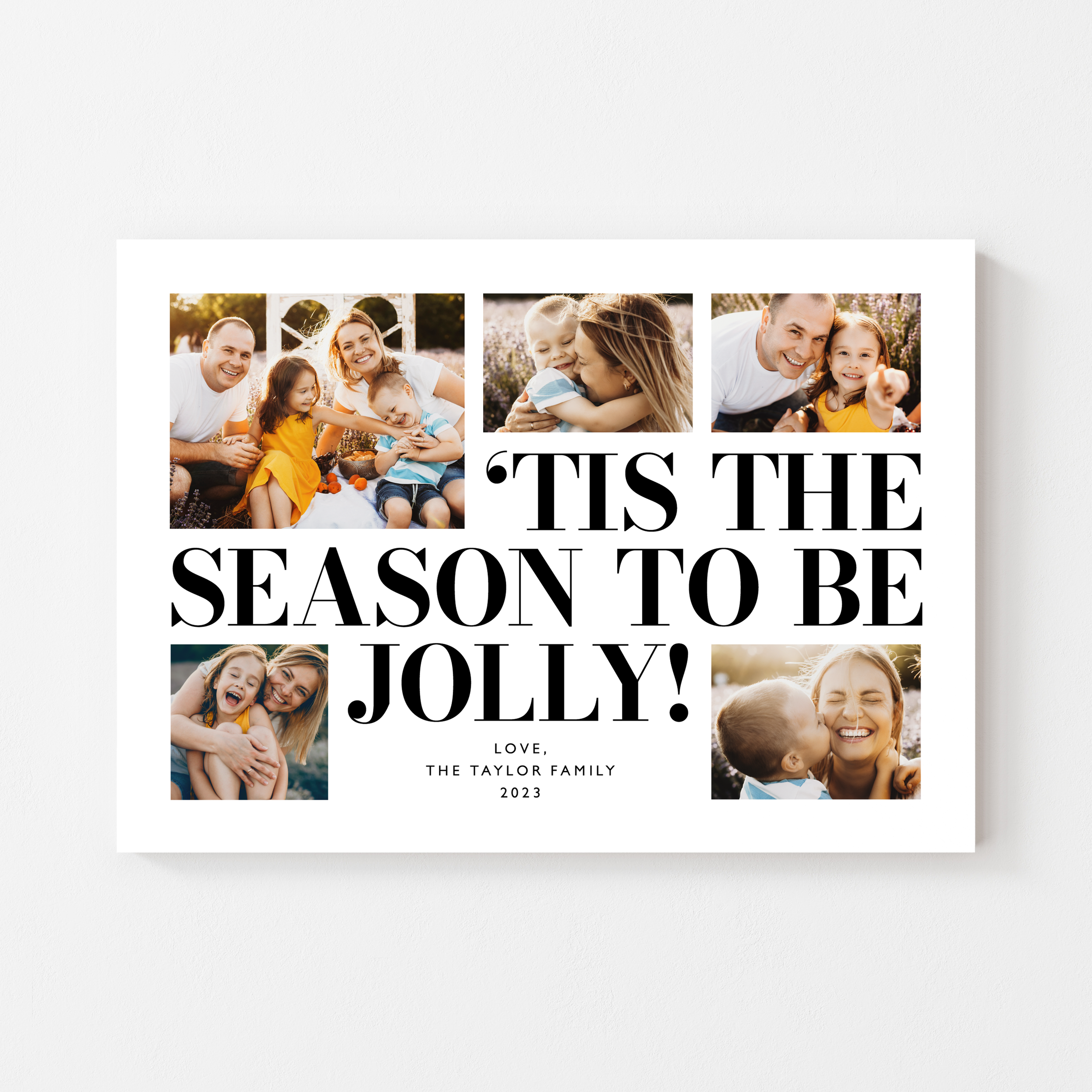 Tis The Season Type Photo Holiday Card
