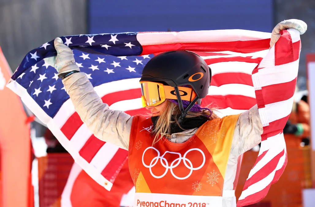 Jamie Anderson after winning Olympic Gold.