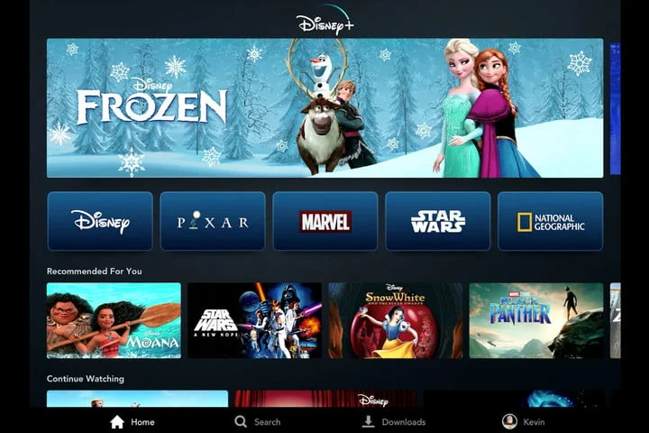 Image of Disney+ on tablet courtesy of Disney