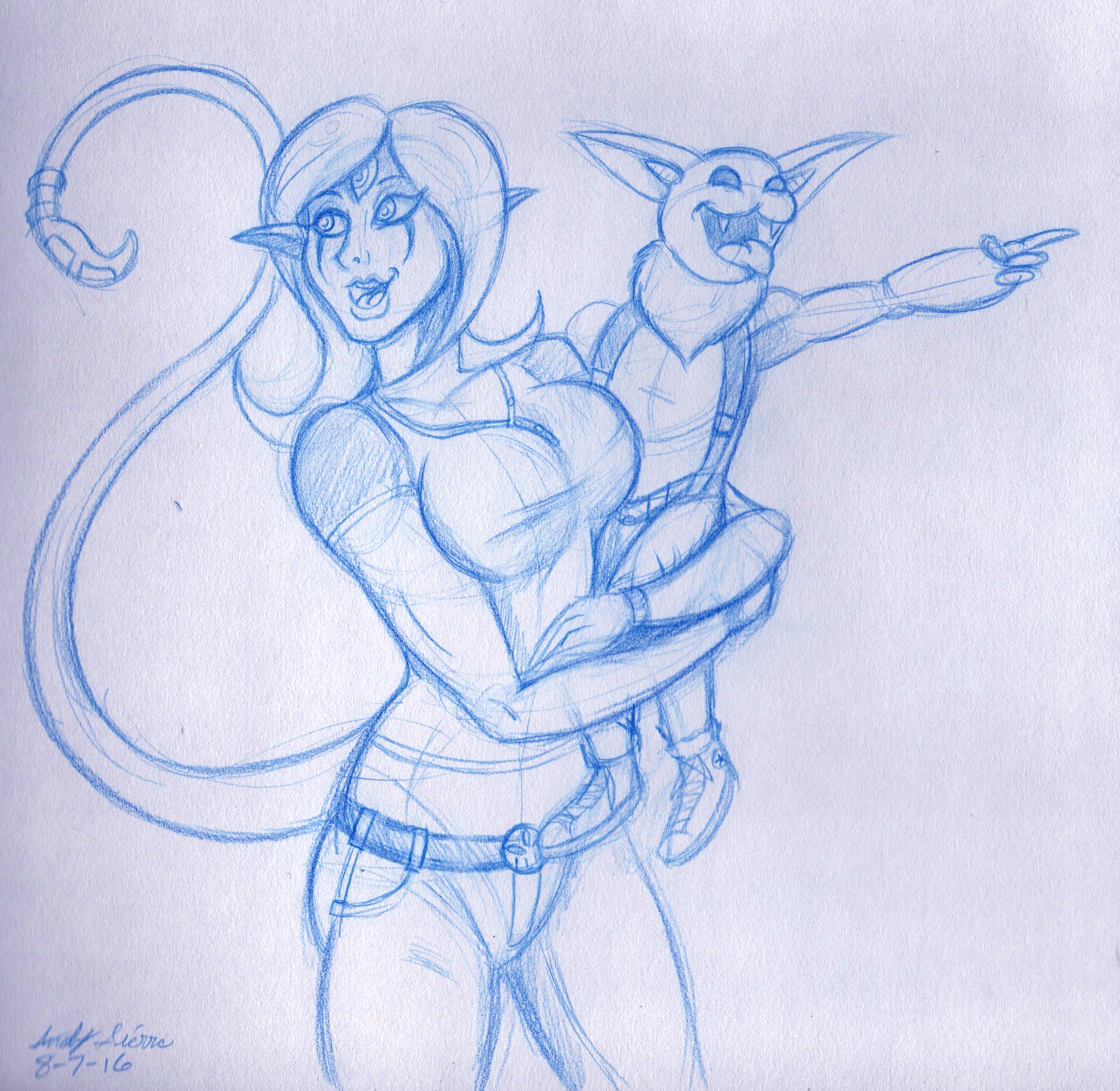 Tevy holding Gremlin 8-7-16