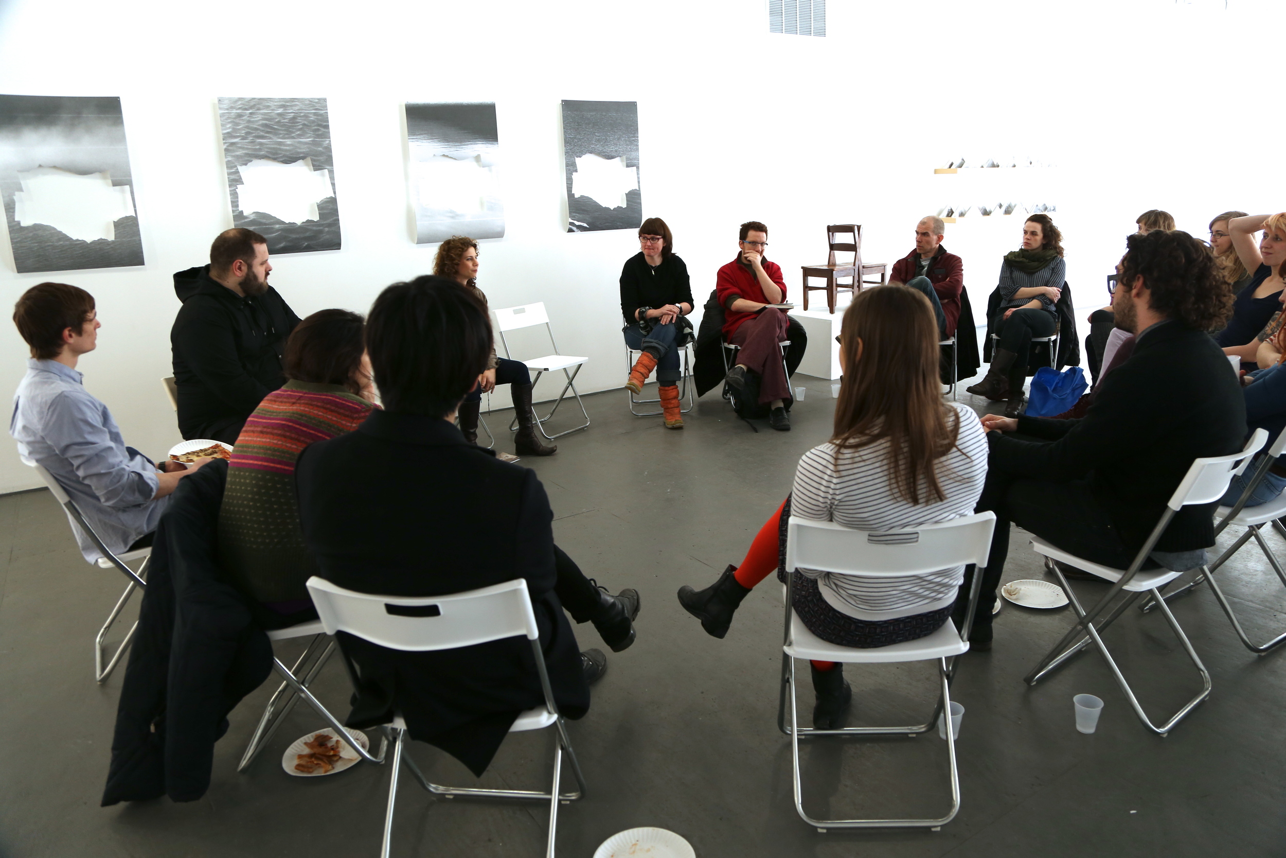  MFA Show artists get together at Chicago Artists Coallition, 2014 