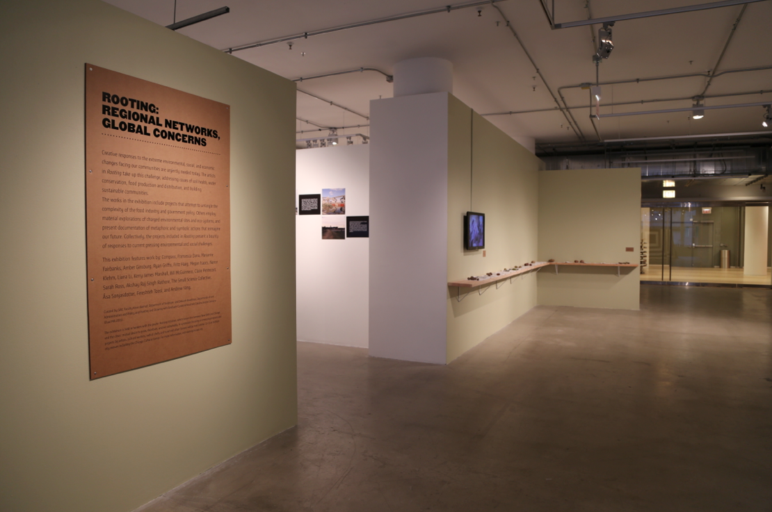 Title wall, Sarah Ross, and Asa Sonjasdotter's works