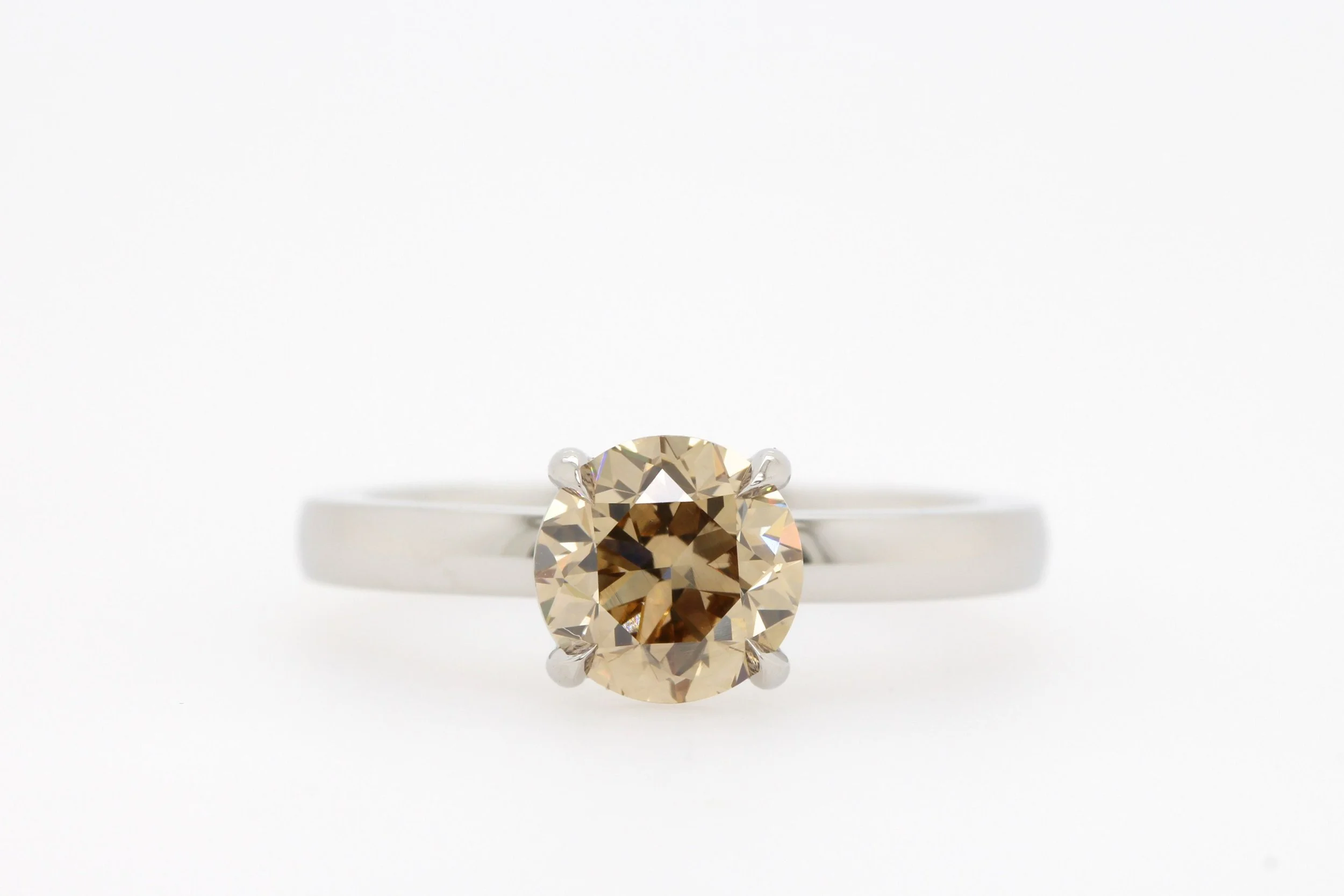 Australian Champagne Diamond solitaire engagement ring.jpg