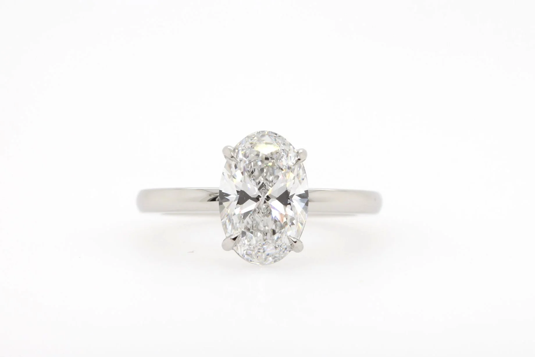 Oval Solitaire Diamond Engagement Ring by Harlequin Jewellers Canberra