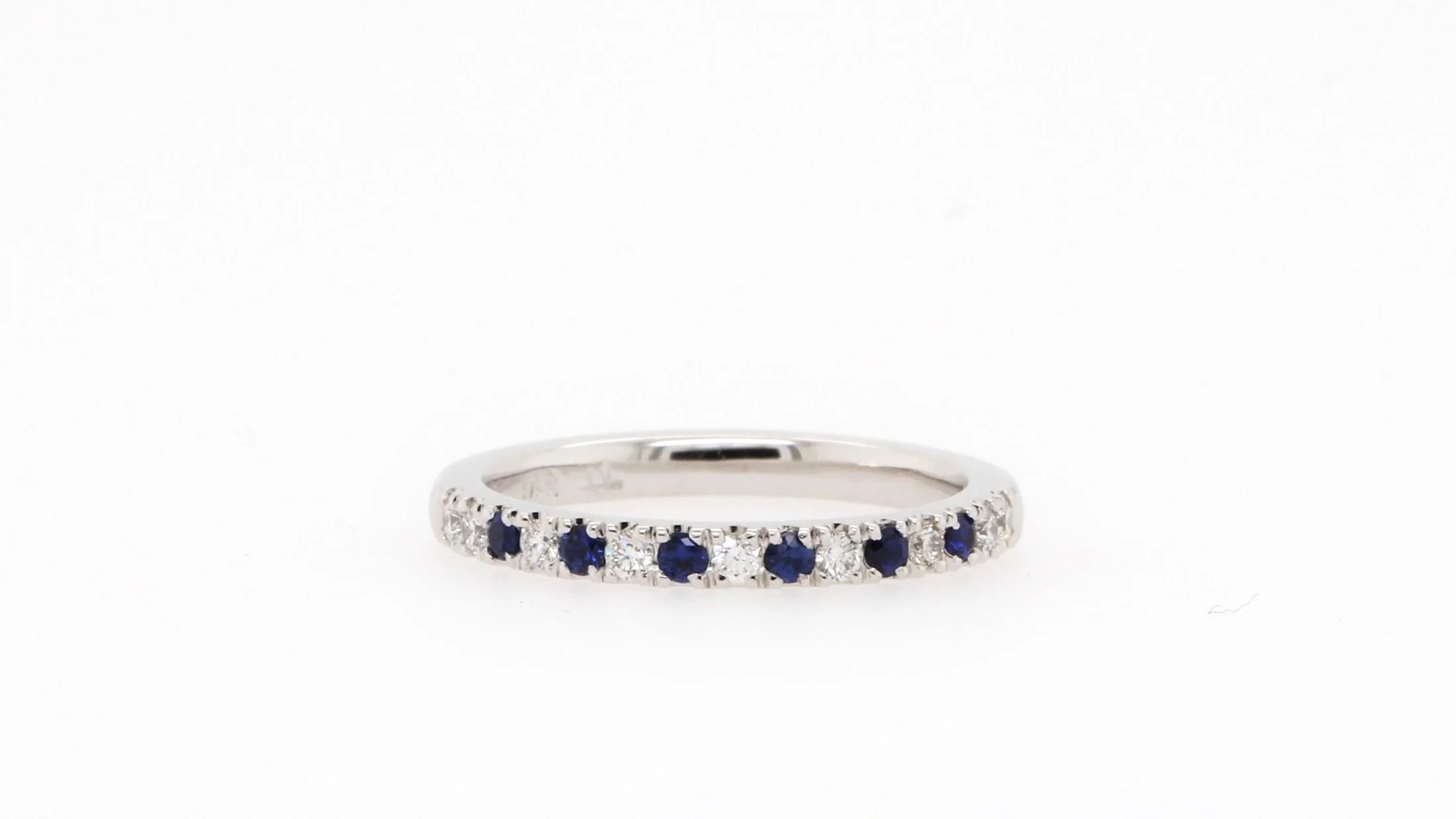 Blue Sapphire and Diamond Ring