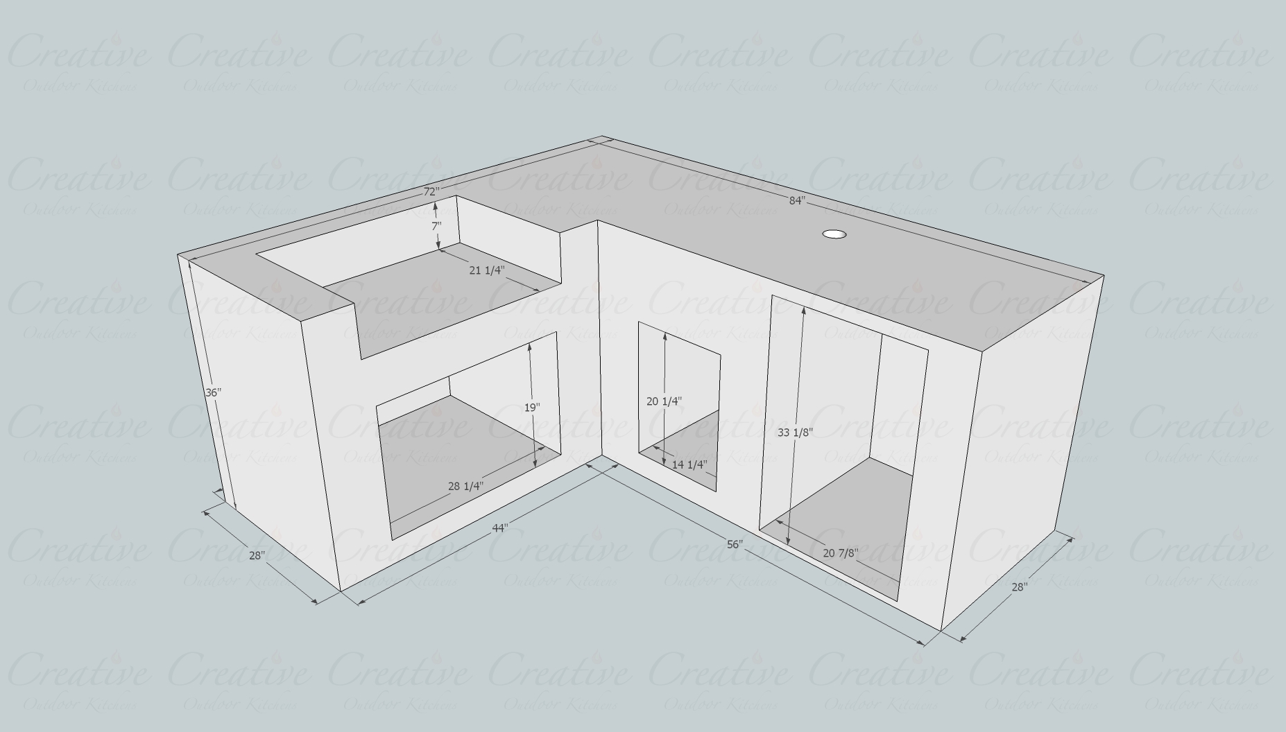 Outdoor Kitchen BBQ Island Kits