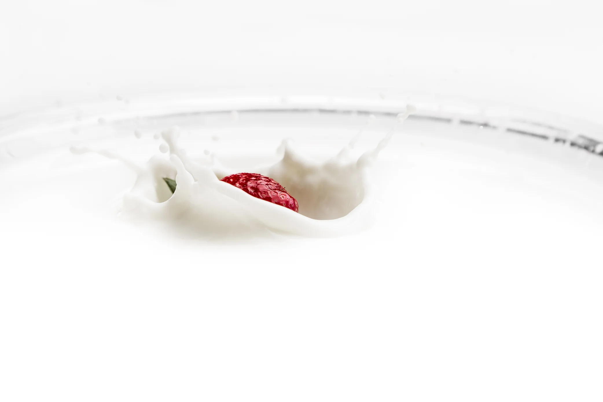 Strawberry in paint