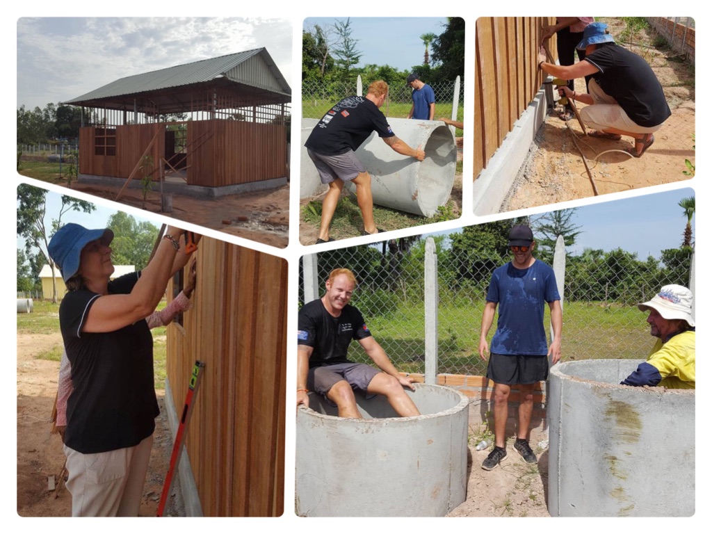 Scott and Hayden were digging the toilet! Karen working on one of the classrooms. A very hot and exhausting morning but great to see what wonderful work VBC are doing.