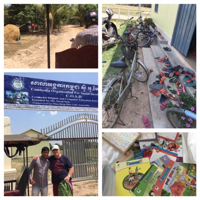 Taking some new books and bits to the school, happy teachers and students. A big thank you to our wonderful tuk tuk driver Voleak for taking crazy Aussies anywhere they want to go, on crazy roads int he crazy heat