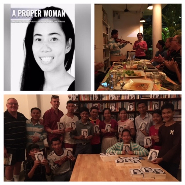 All of 1step's scholarship students received a copy of Thavry's book, a present from Jake's Mum and Aunty.