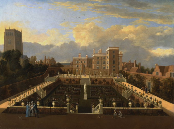 Figure 2: Unknown artist, Pierrepont House, Nottingham, ca. 1705, Oil on canvas, Yale Center for British Art, Paul Mellon Collection 