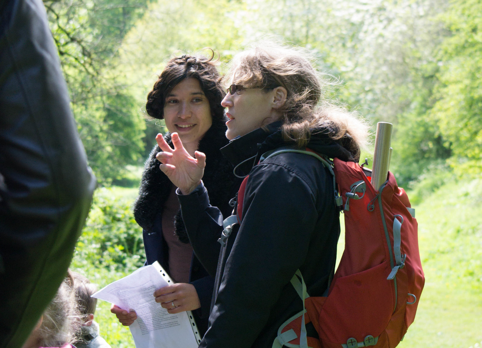  LJ and I discussing the hawthorn in Colwick Woods