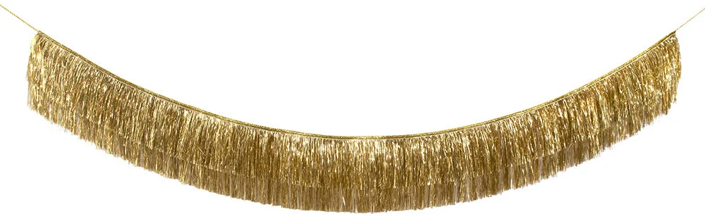Party Decoration Fringing for celebrations and Christmas in Gold from @otherletters