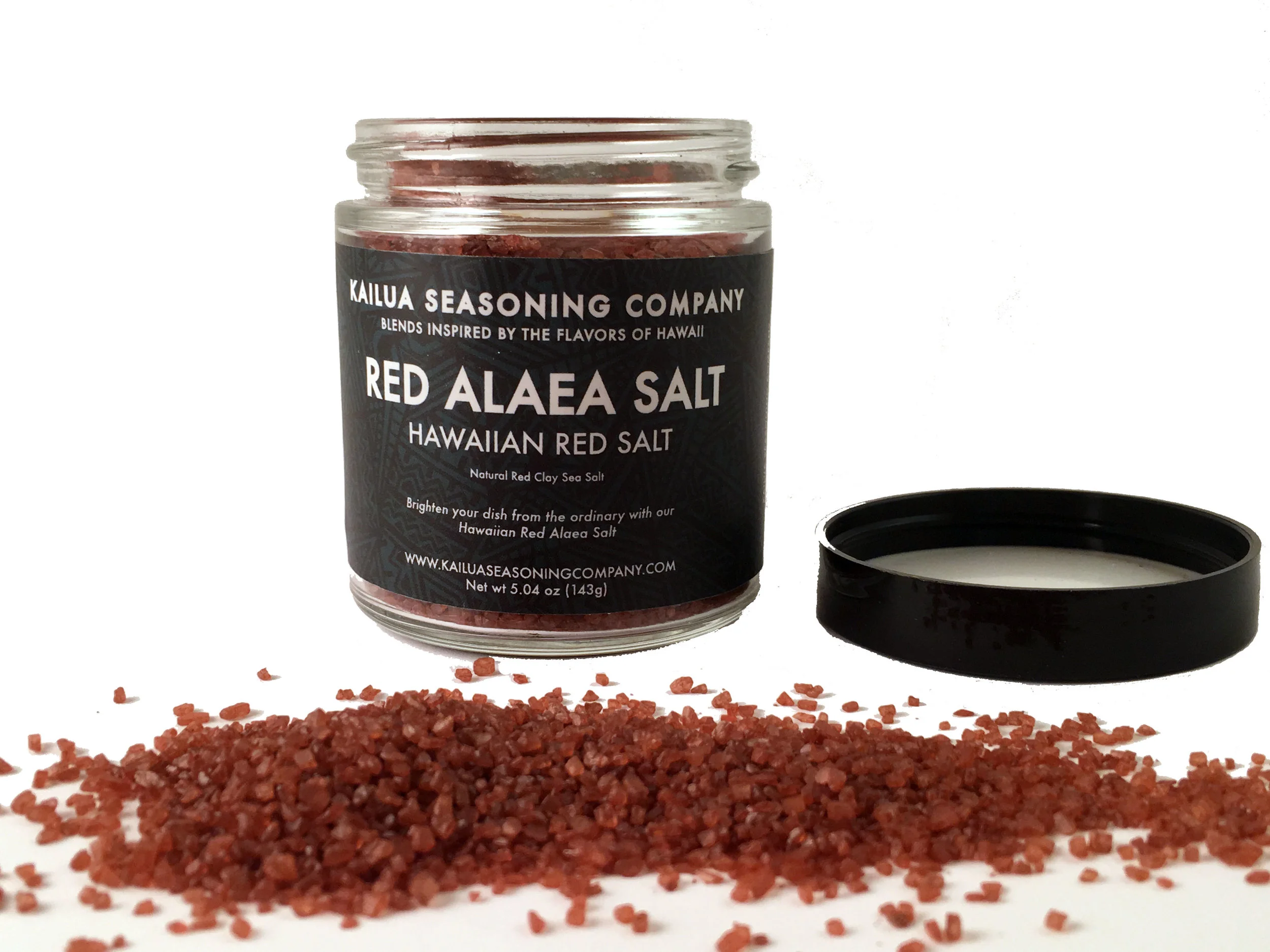 Red Alaea Hawaiian Salt Molokai Glass Jar