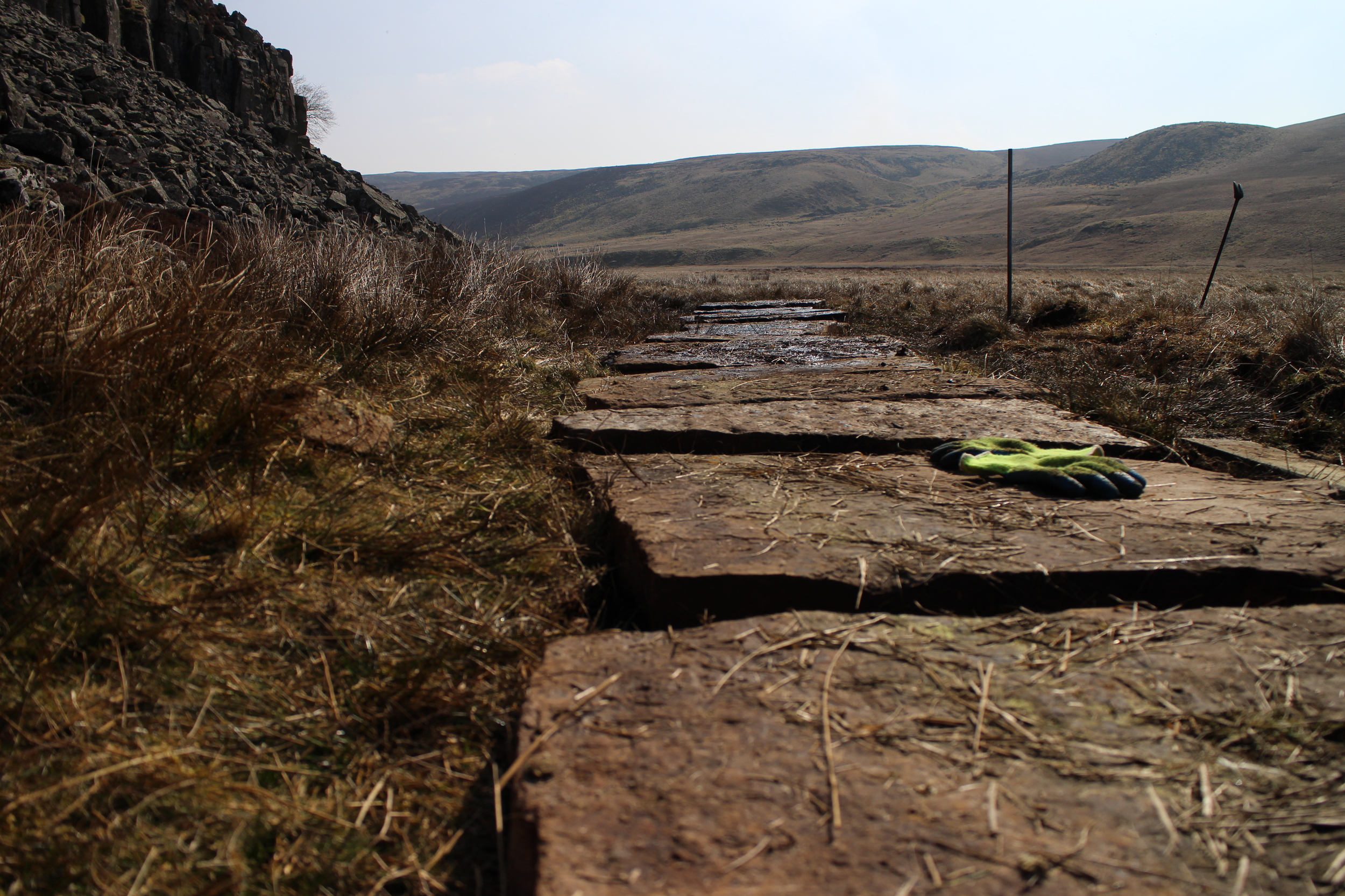  Stones from Lancashire Cotton Mills pave the boggiest areas 