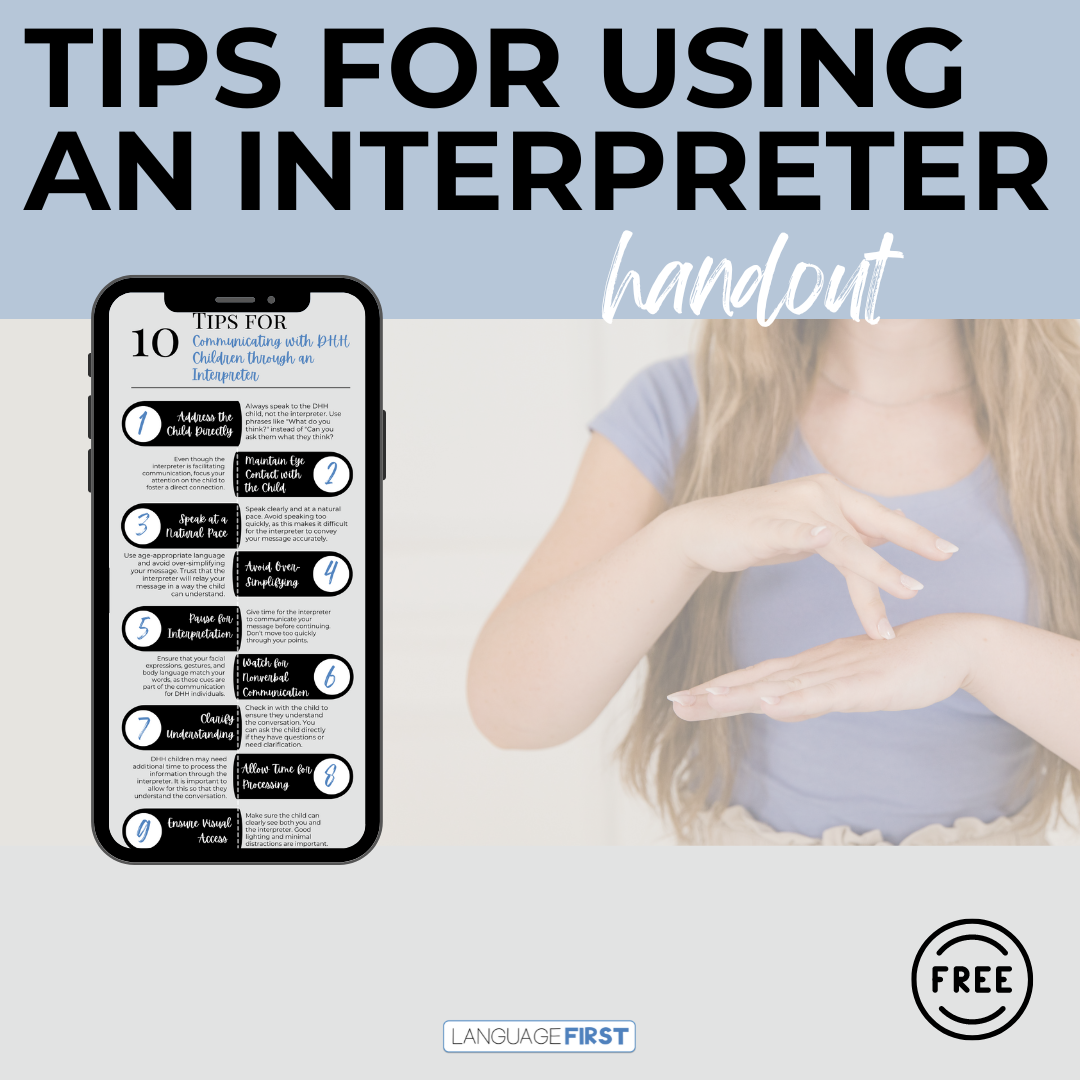 Interpreter Guide Tips for Using an Interpreter — Language First