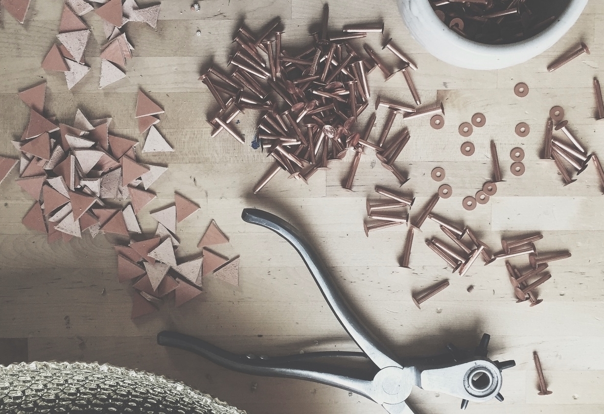 copper and leather