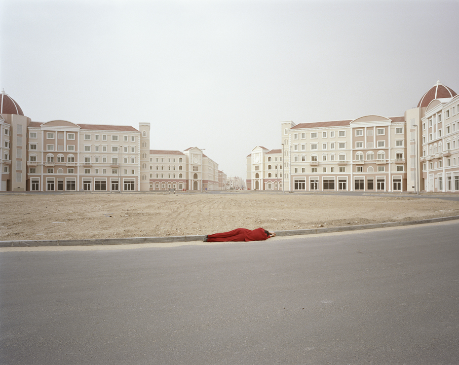 Body Techniques (after Encirclement , Valie Export, 1976). Carey Young. 2007. Digital C-Type print, 60 x 48 inches