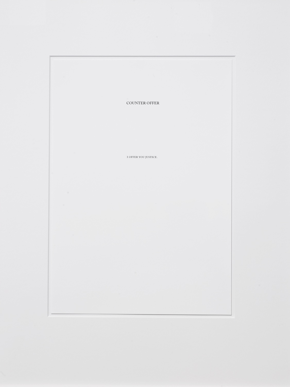   Counter Offer, &nbsp;Carey Young,&nbsp;2008,&nbsp;Archival inkjet print,&nbsp;2 parts, each 21 x 29 cm 