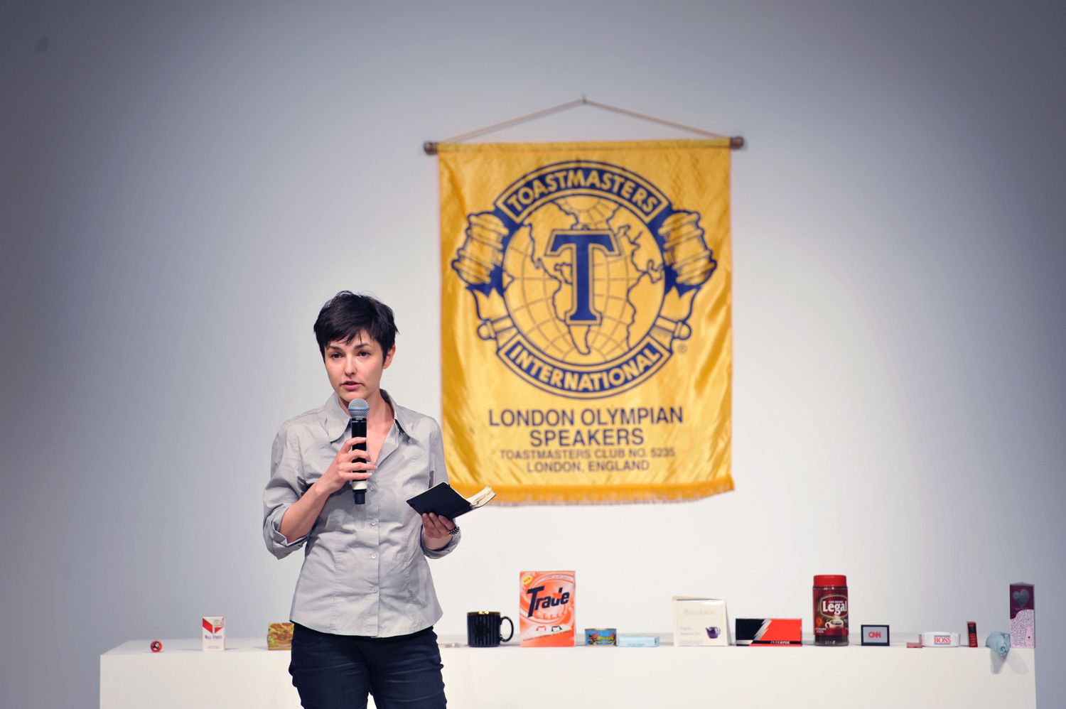 Speechcraft. Performance view at the Hayward Gallery, London. Speaker: Carey Young. Photo: Ana Escobar