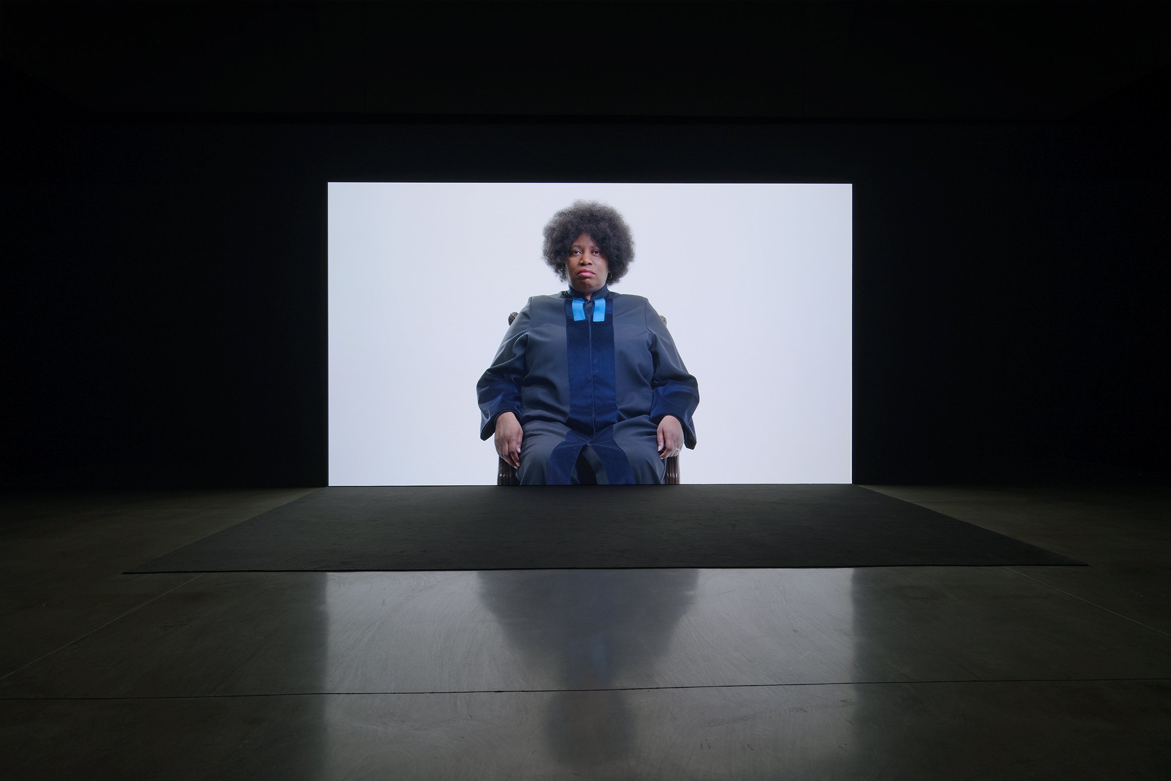  ‘Appearance’, Carey Young, 2023, video installation. Installation view at Paula Cooper Gallery. Photo: Carey Young 