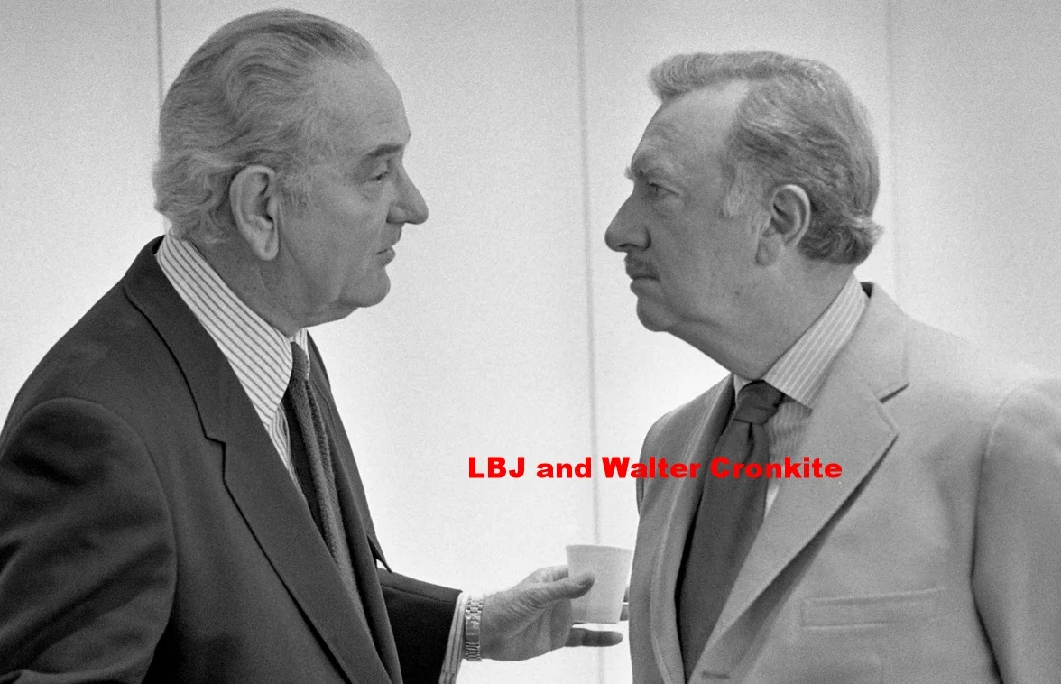 Lyndon Johnson and Walter Cronkite