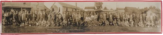 International Brotherhood of Magicians first-ever convention in Kenton, Ohio, June 1926. My great-grandfather stands next to Harry Blackstone. Behind them is Durbin's home and his magic theater.