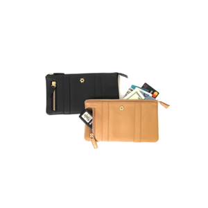 Noha Women's Leather Slim Wallets, Black and Tan, Versatile — Noha Nadler