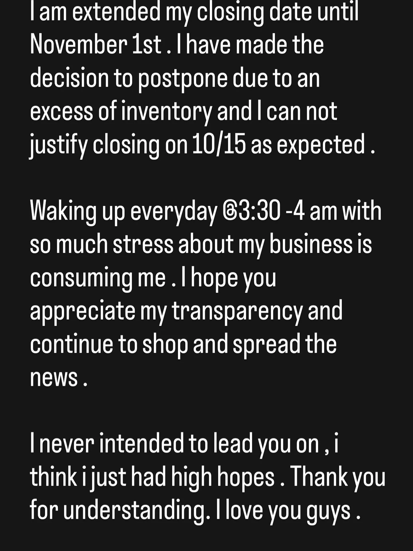 Please continue to share with your community so my beautiful handbags can find its way to beautiful woman like you . Ps. This decision was not easily made , but I know it's the best decision .
