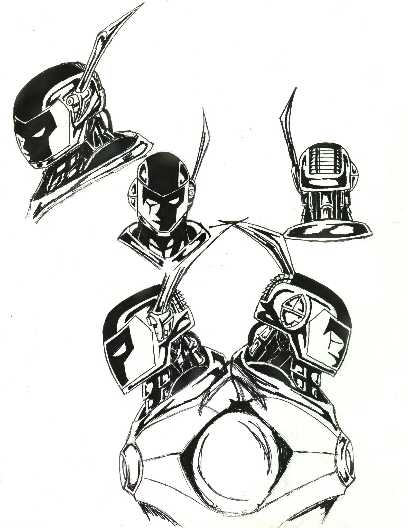 Battle Android Face Concept