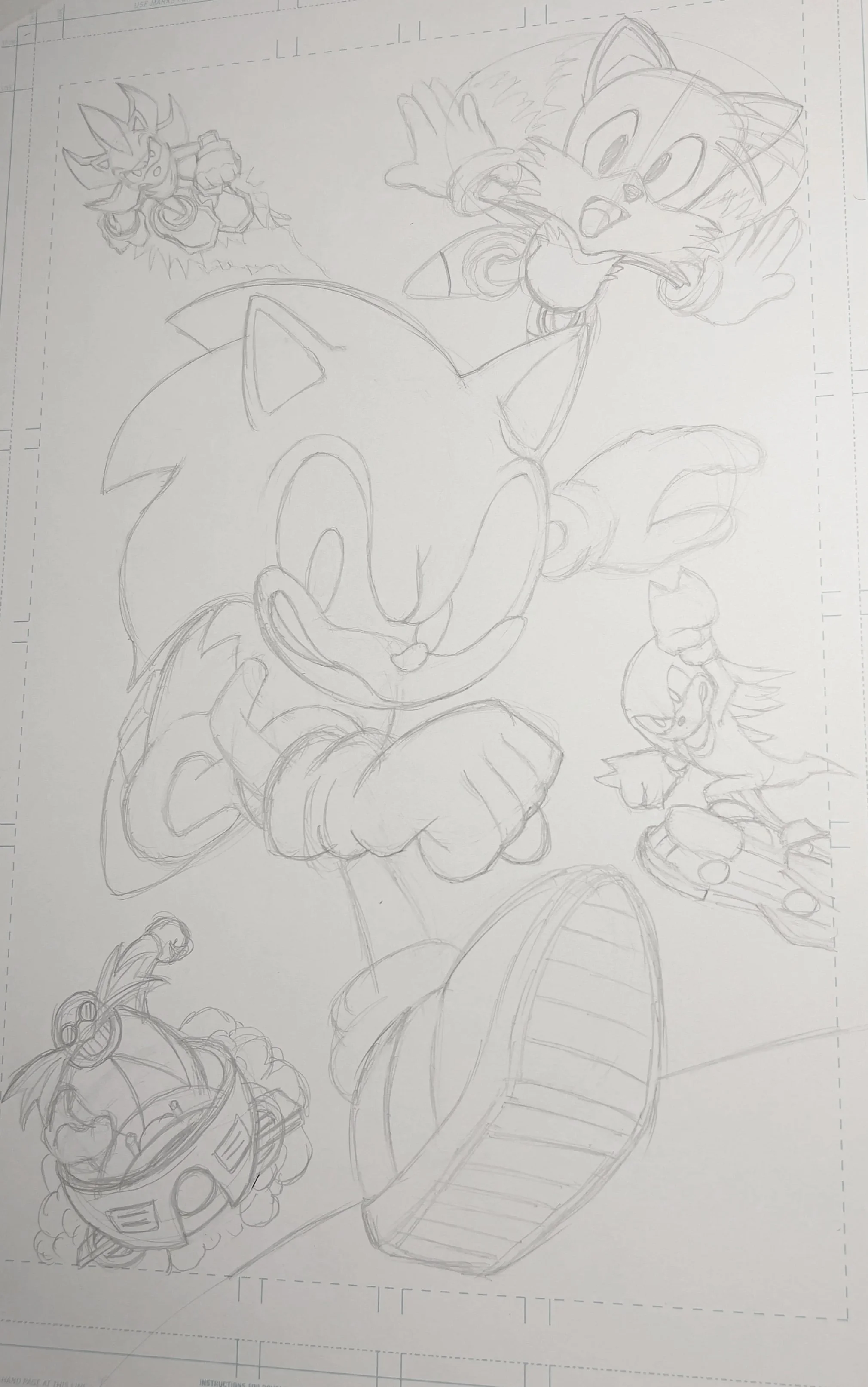 Sonic & Friends - In Progress Pencil