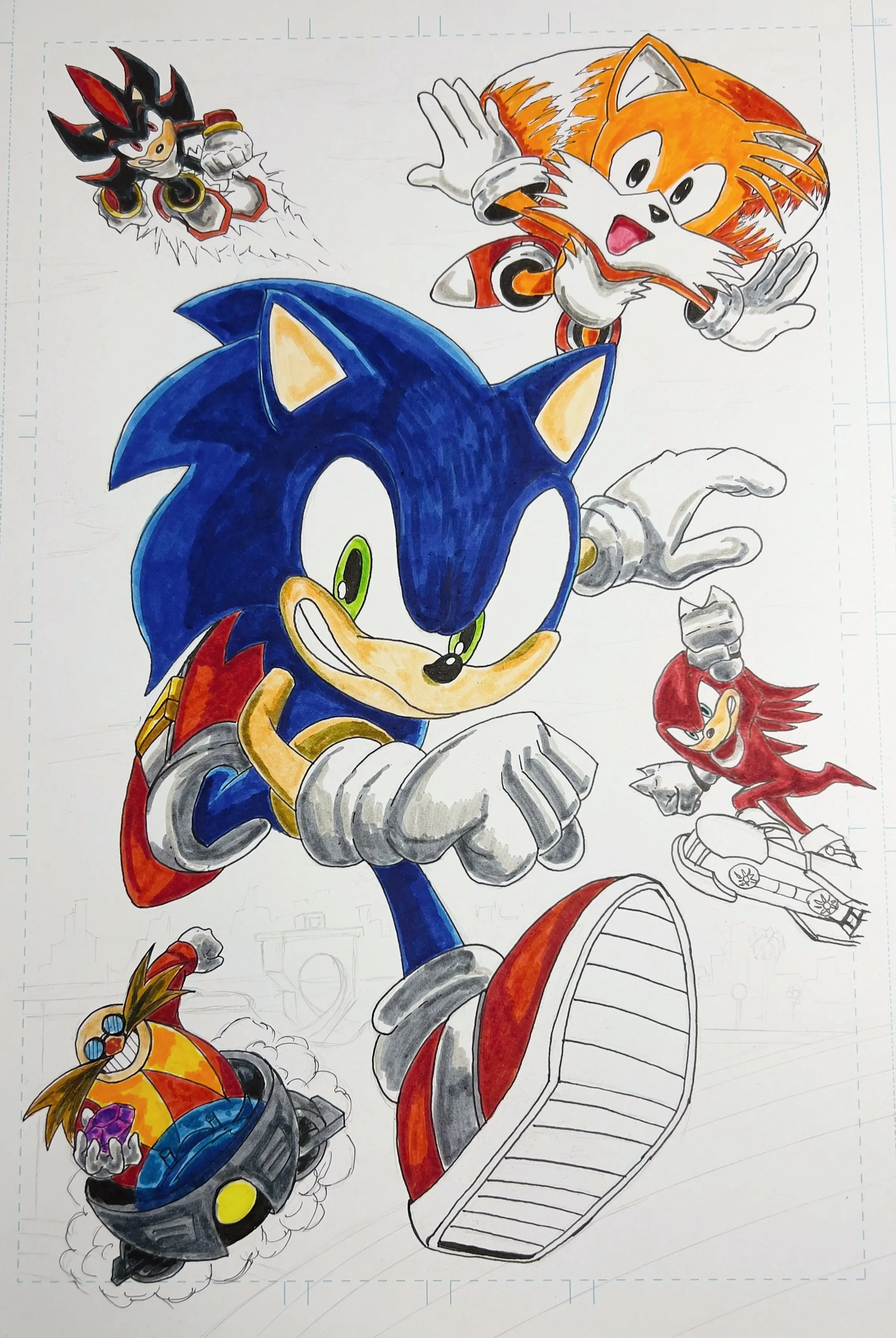 Sonic & Friends - In Progress Color