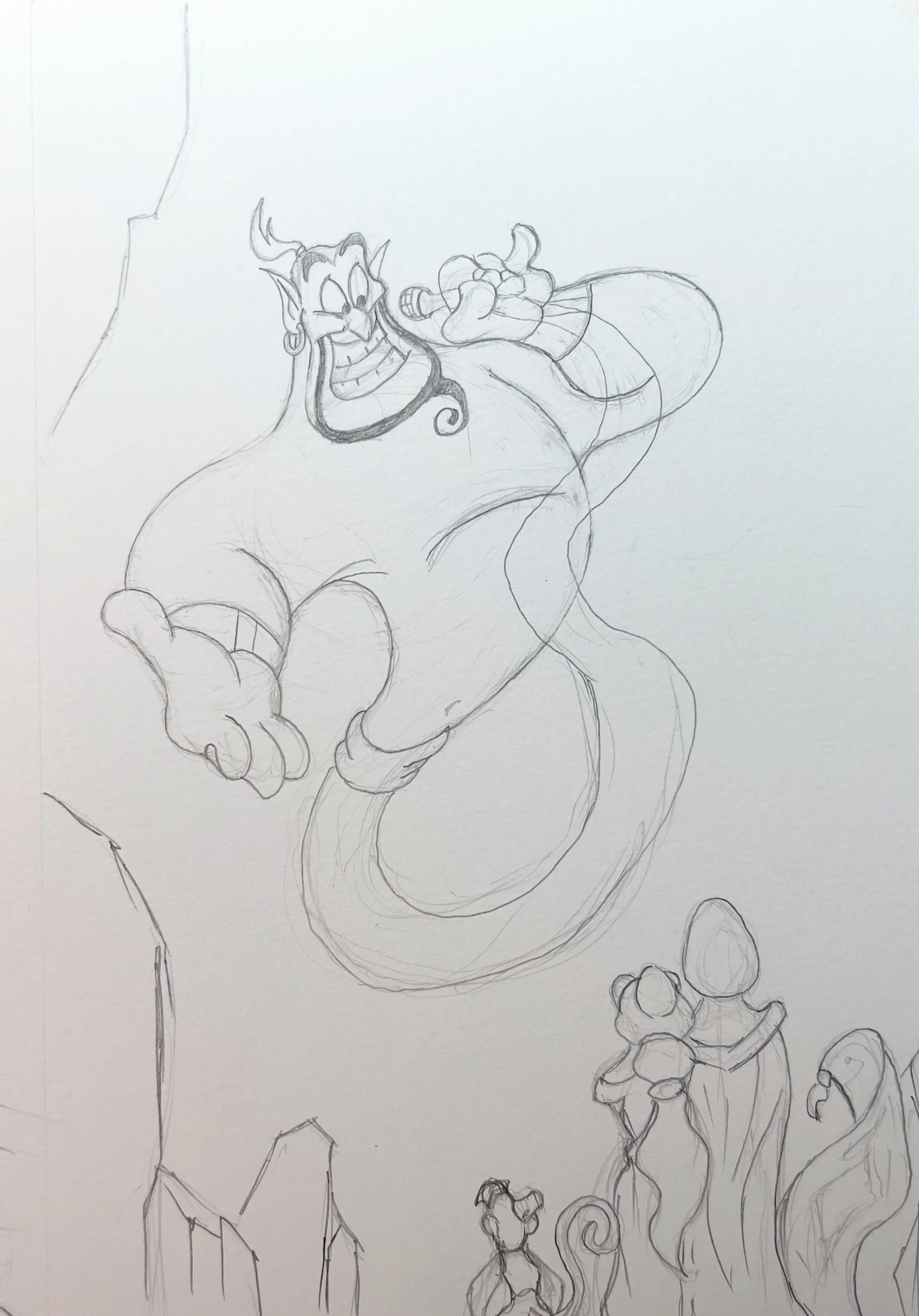 Genie Greeting Card Cover - In Progress Pencil