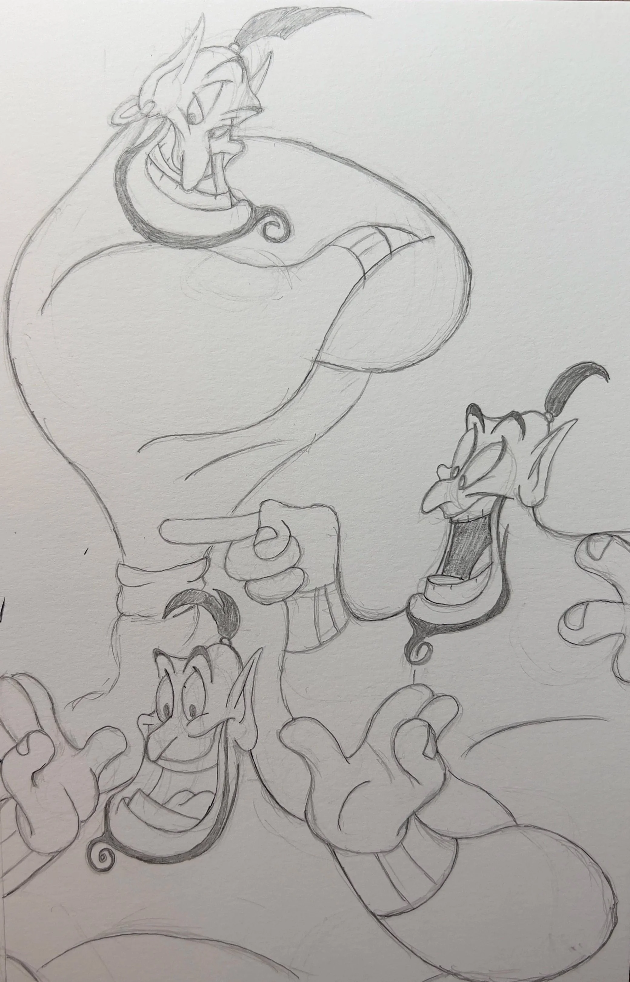 Genie Greeting Card page 3 - In Progress Pencil