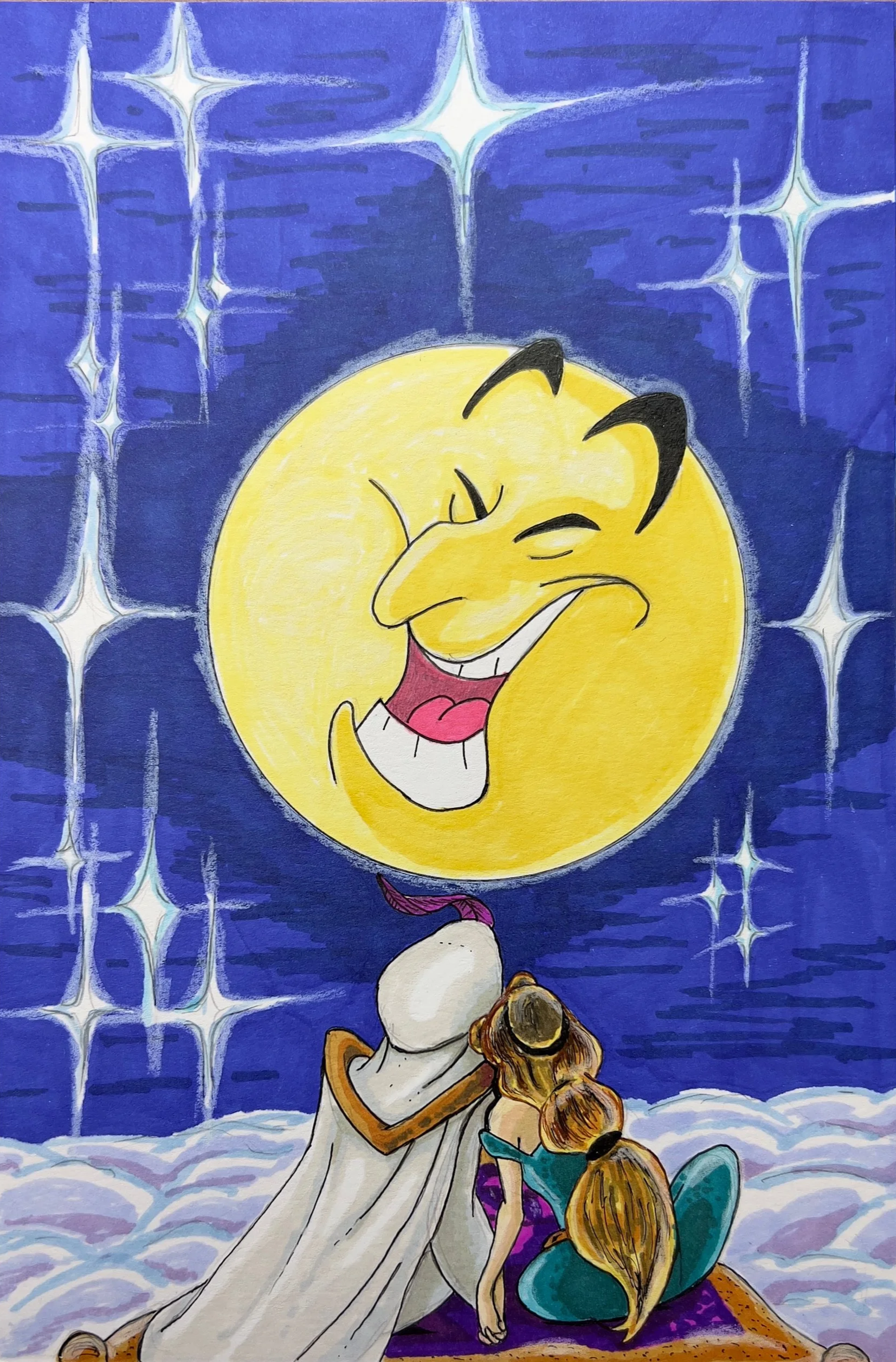 Genie Greeting Card - Back Cover - Full Color.