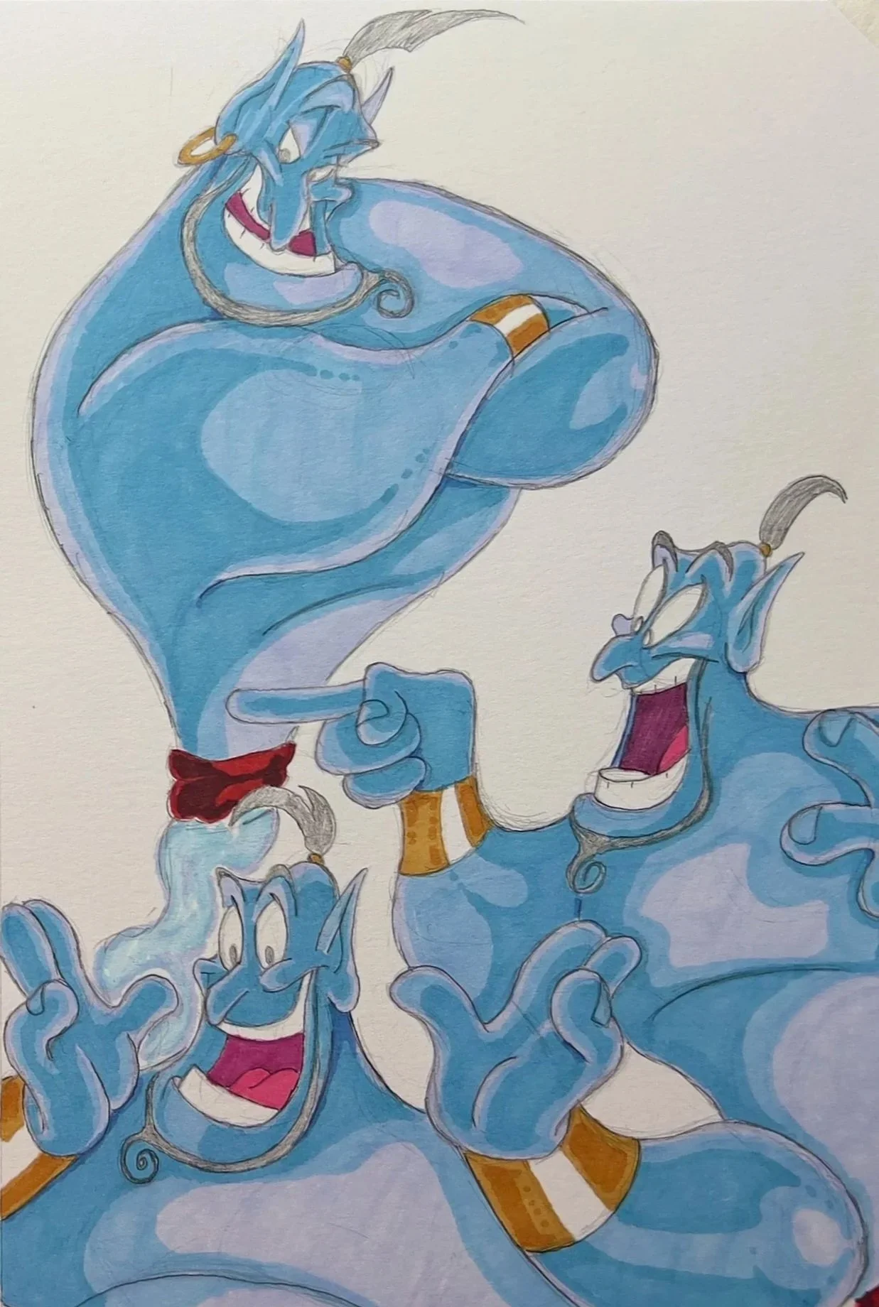 Genie Greeting Card Interior page 3 - In Progress Color