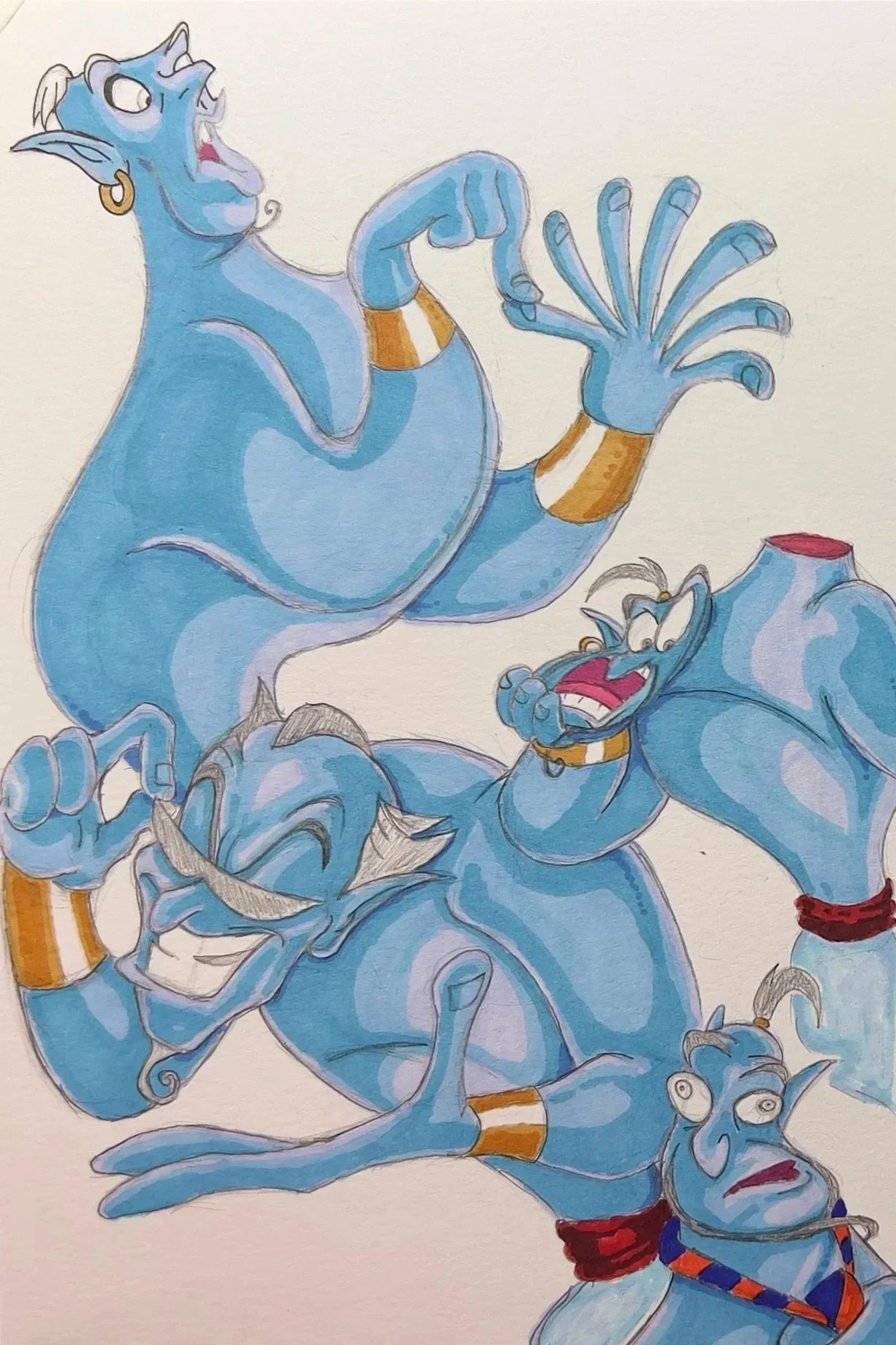 Genie Greeting Card page 2 - In Progress Color