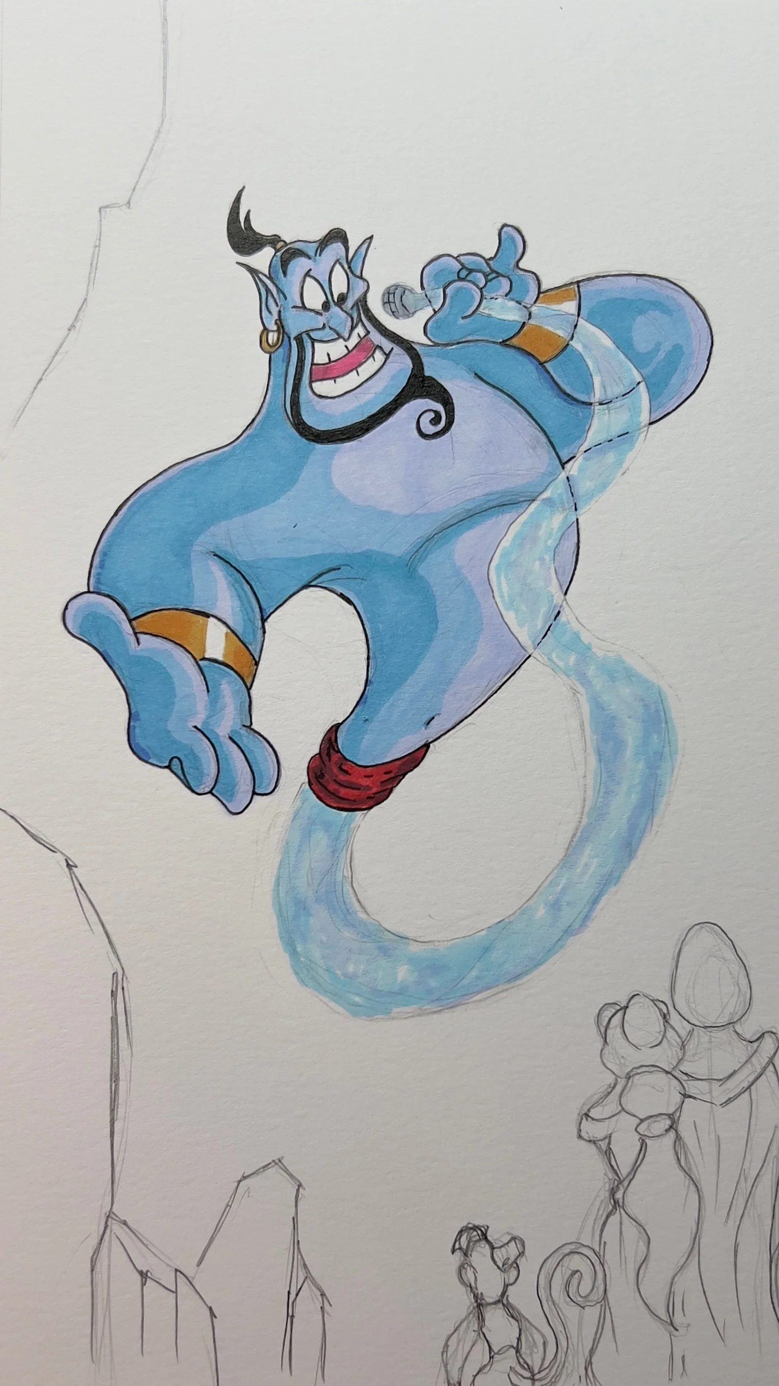 Genie Greeting Card Cover - In Progress Color