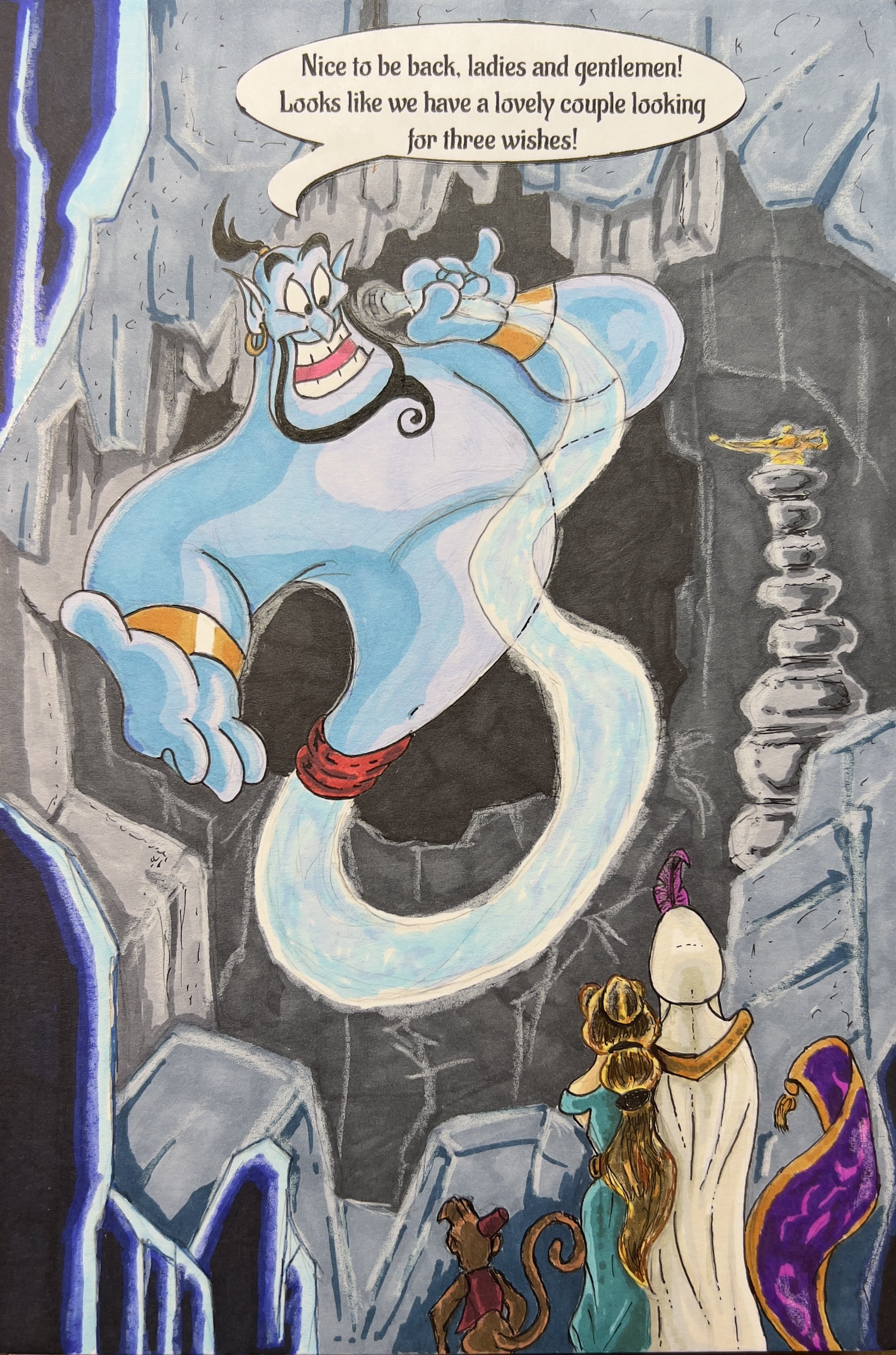 Genie Greeting Card Cover - Final with Dialogue