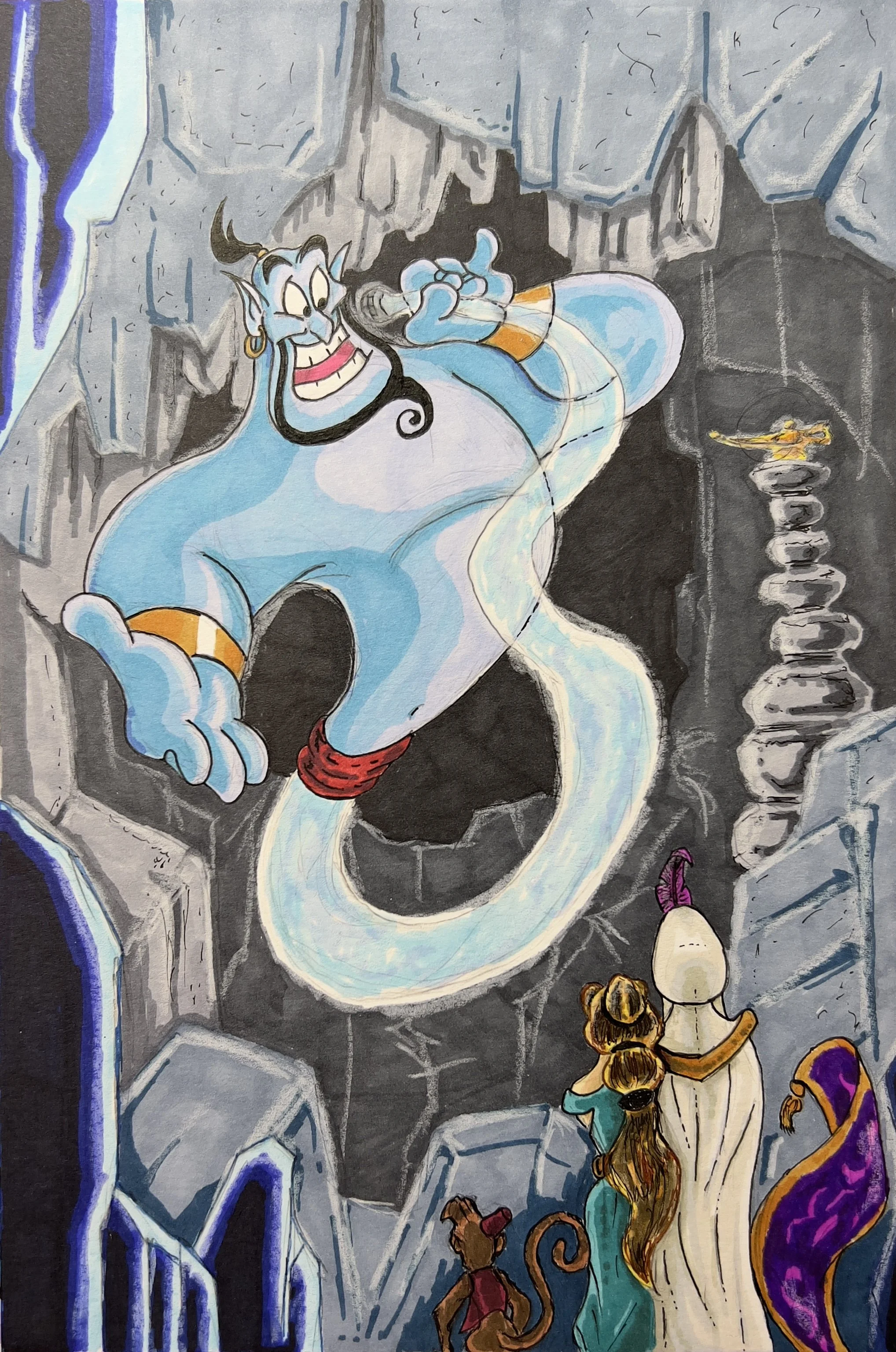 Genie Greeting Card - Cover - Full Color