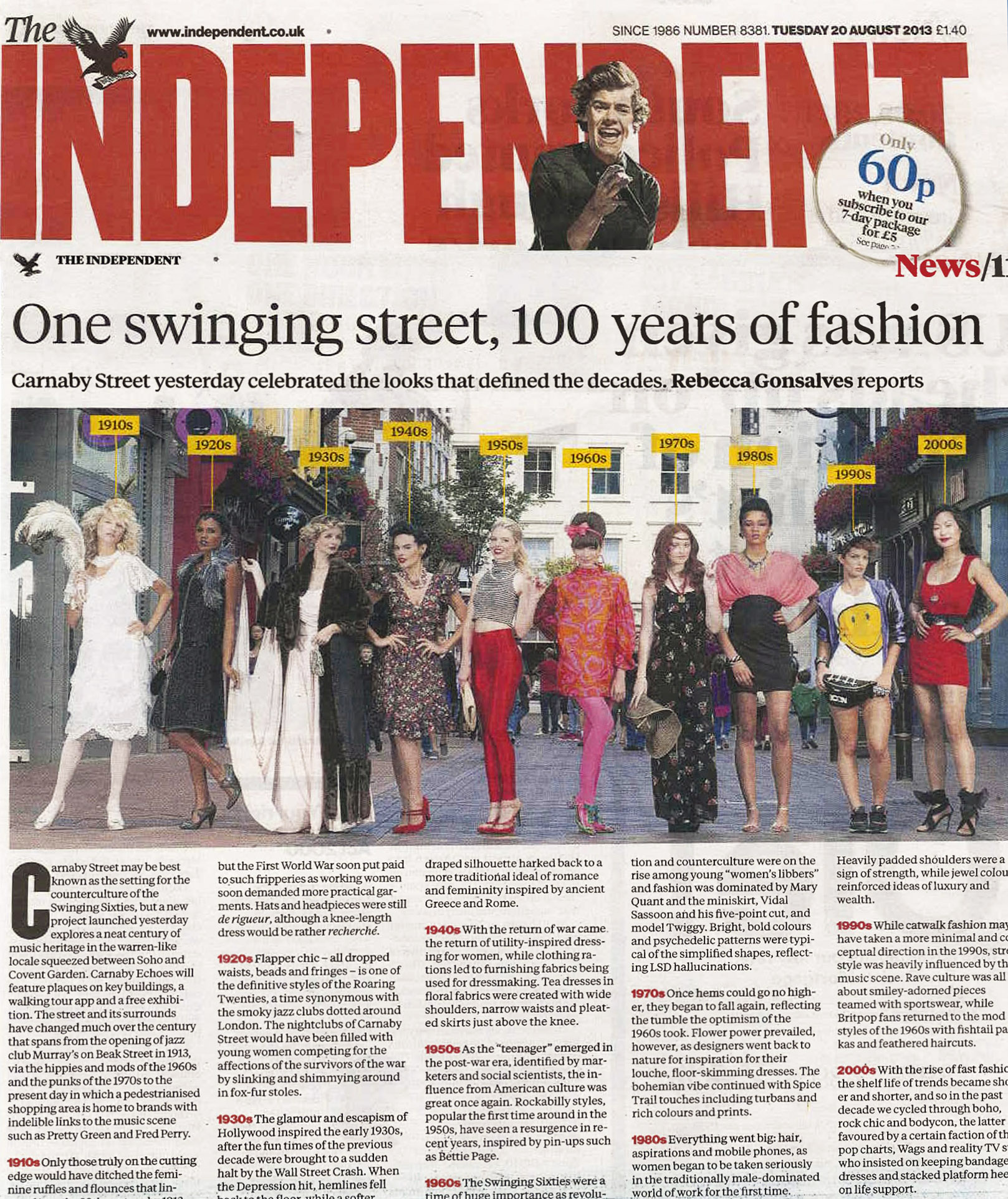 The Independent. 20 August 2013. Carnaby Echoes.jpg