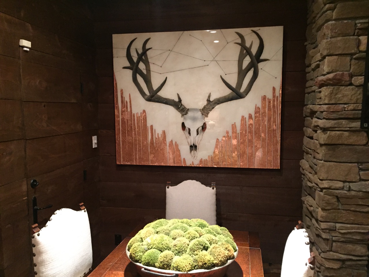 A painting bought by HT Simonton at Megan’s show in NYC at the beginning of November. Megan stored it in her studio until HT could surprise his wife Hallie on Christmas Day. 