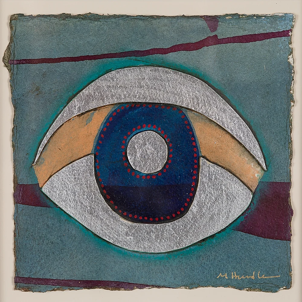 evil eye on paper framed 14 * 14