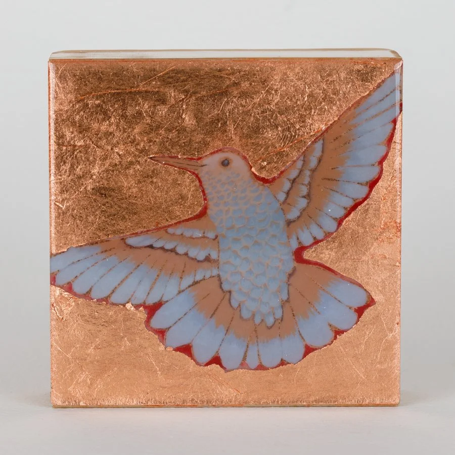 "Birdie" Hummingbird Acrylic Block