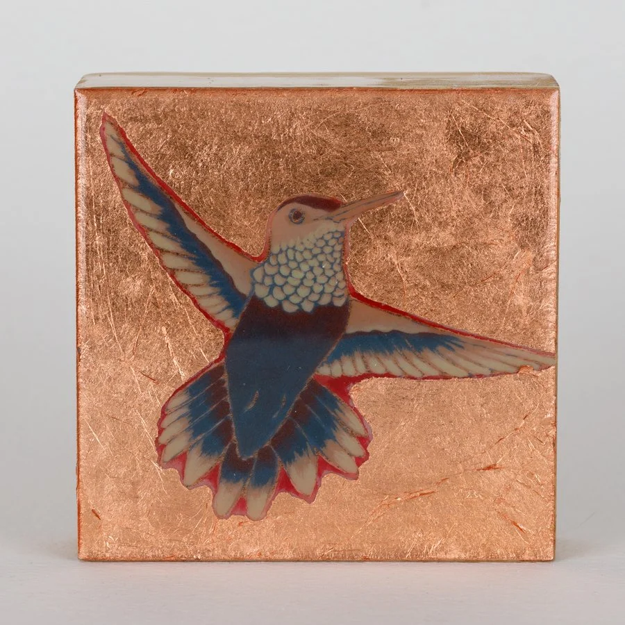 "Lauren" Hummingbird Acrylic Block