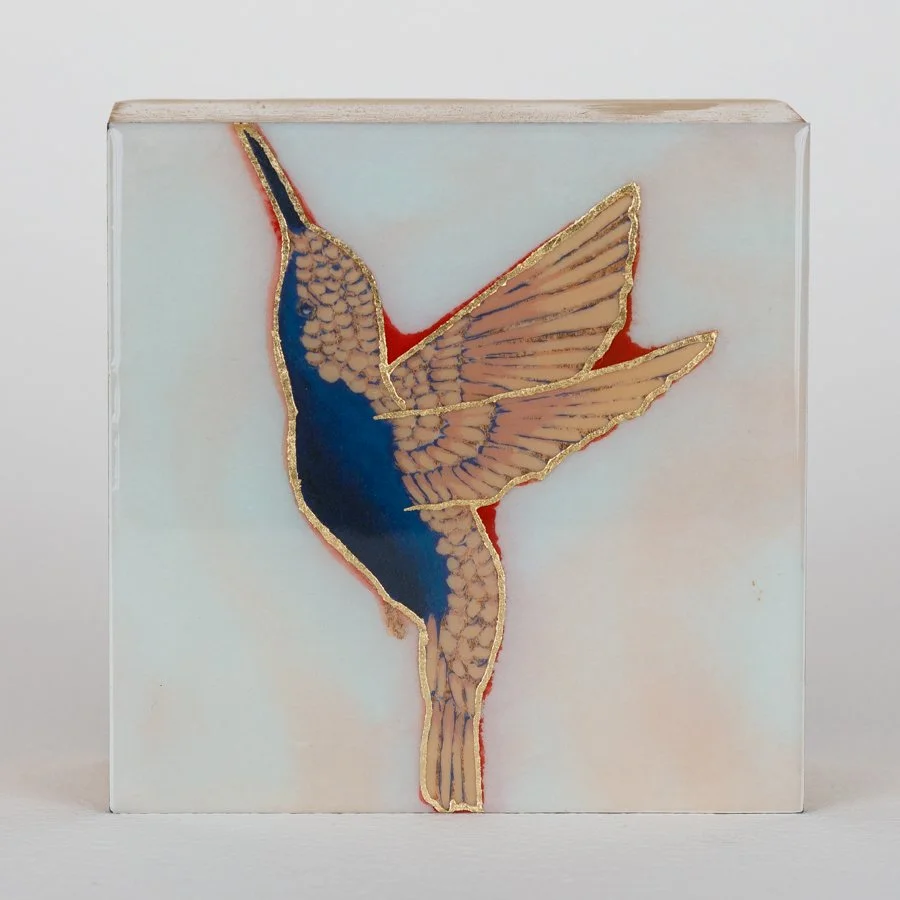 "Katie" Hummingbird Acrylic Block
