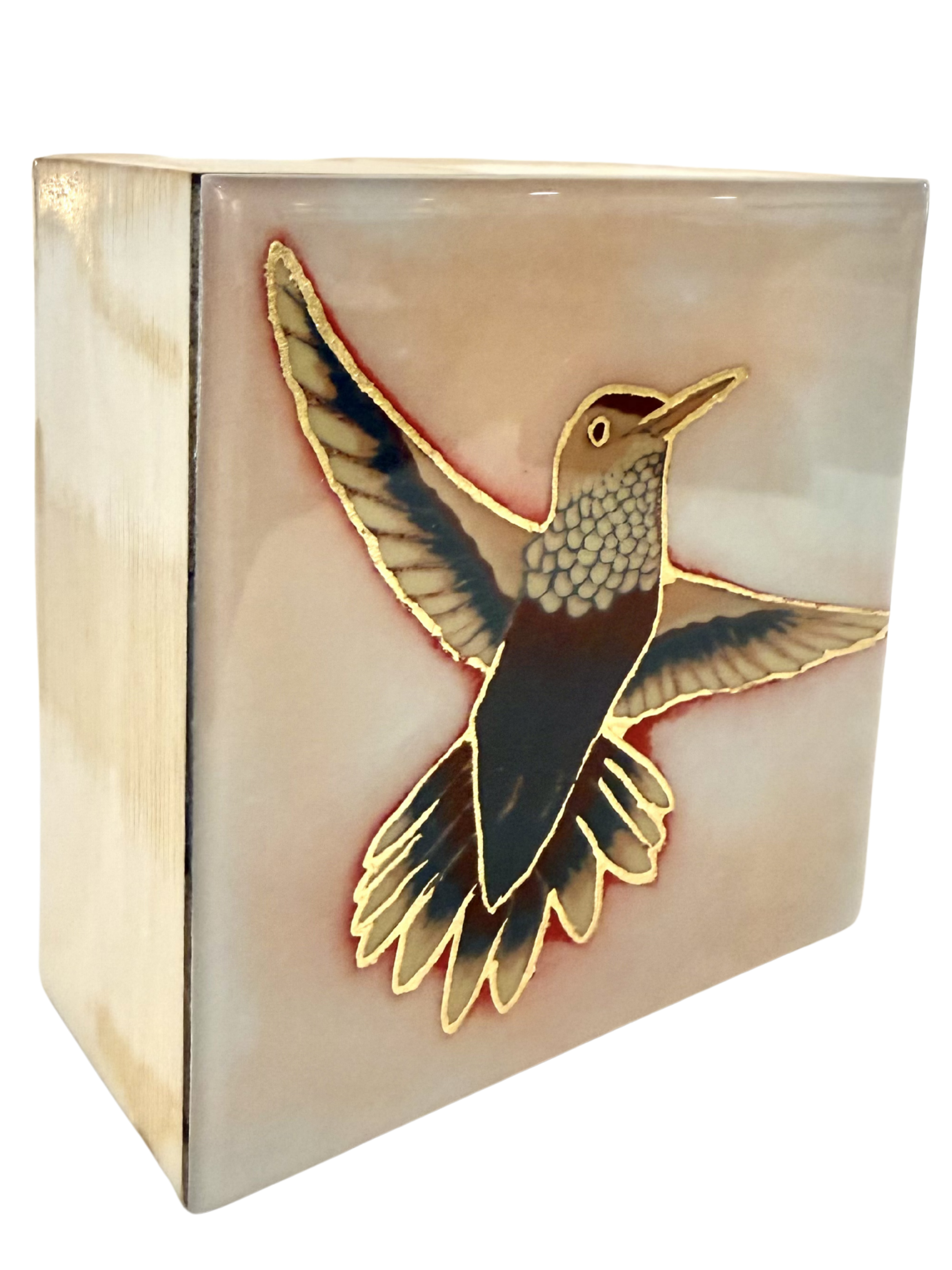 "Lauren" Hummingbird Acrylic Block