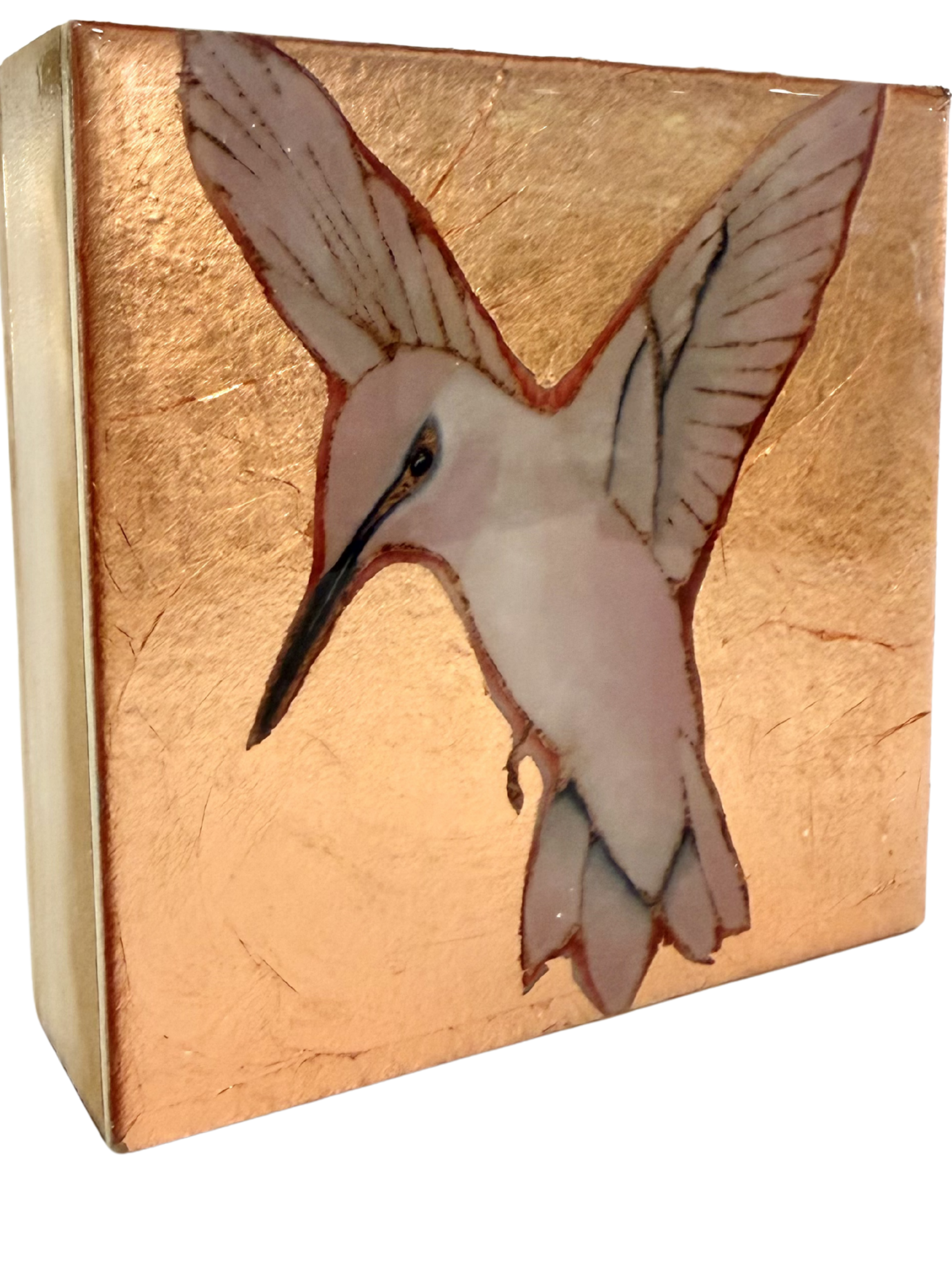 "Mart" Hummingbird Acrylic Block