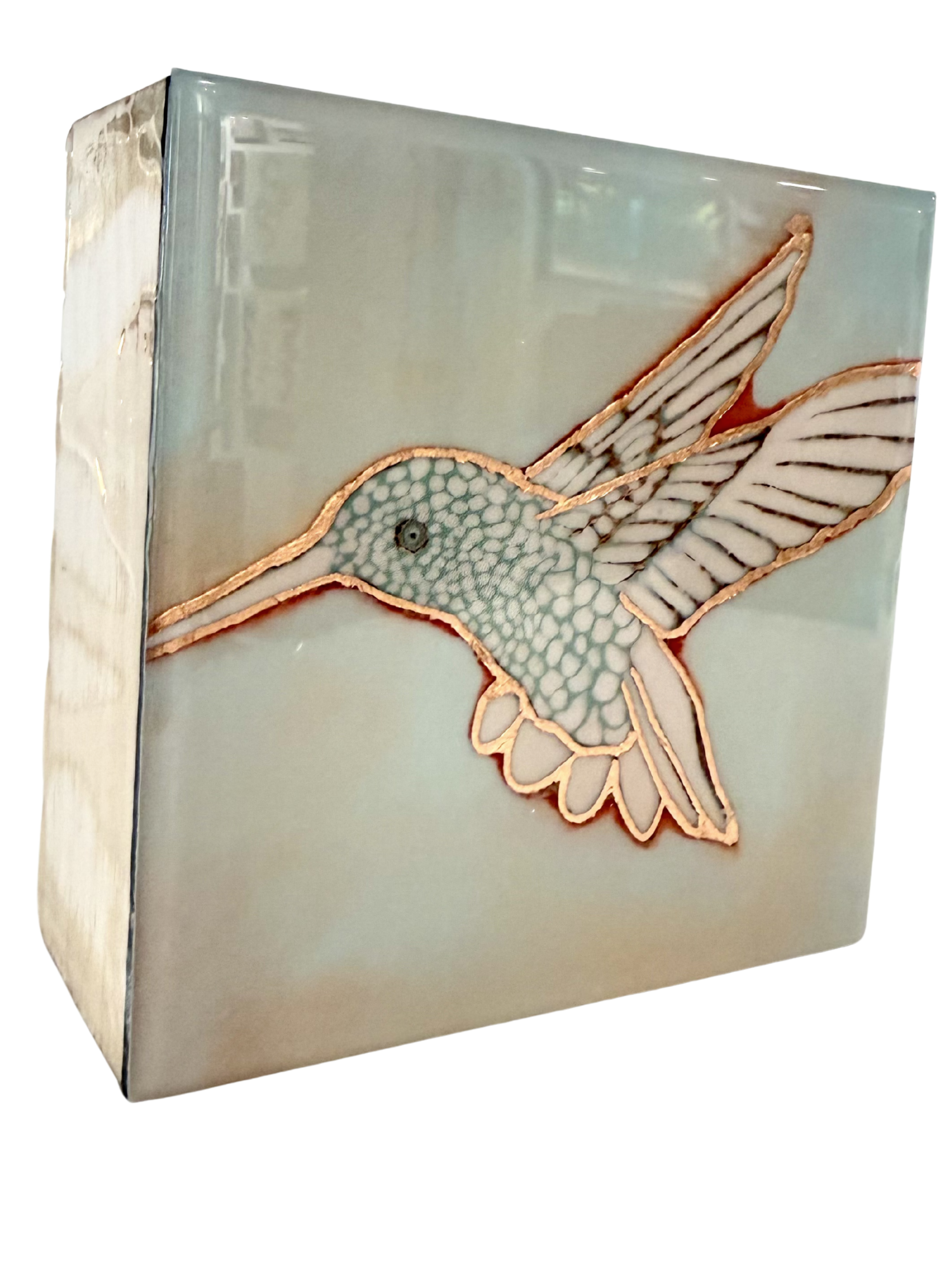 "Becs" Hummingbird Acrylic Block